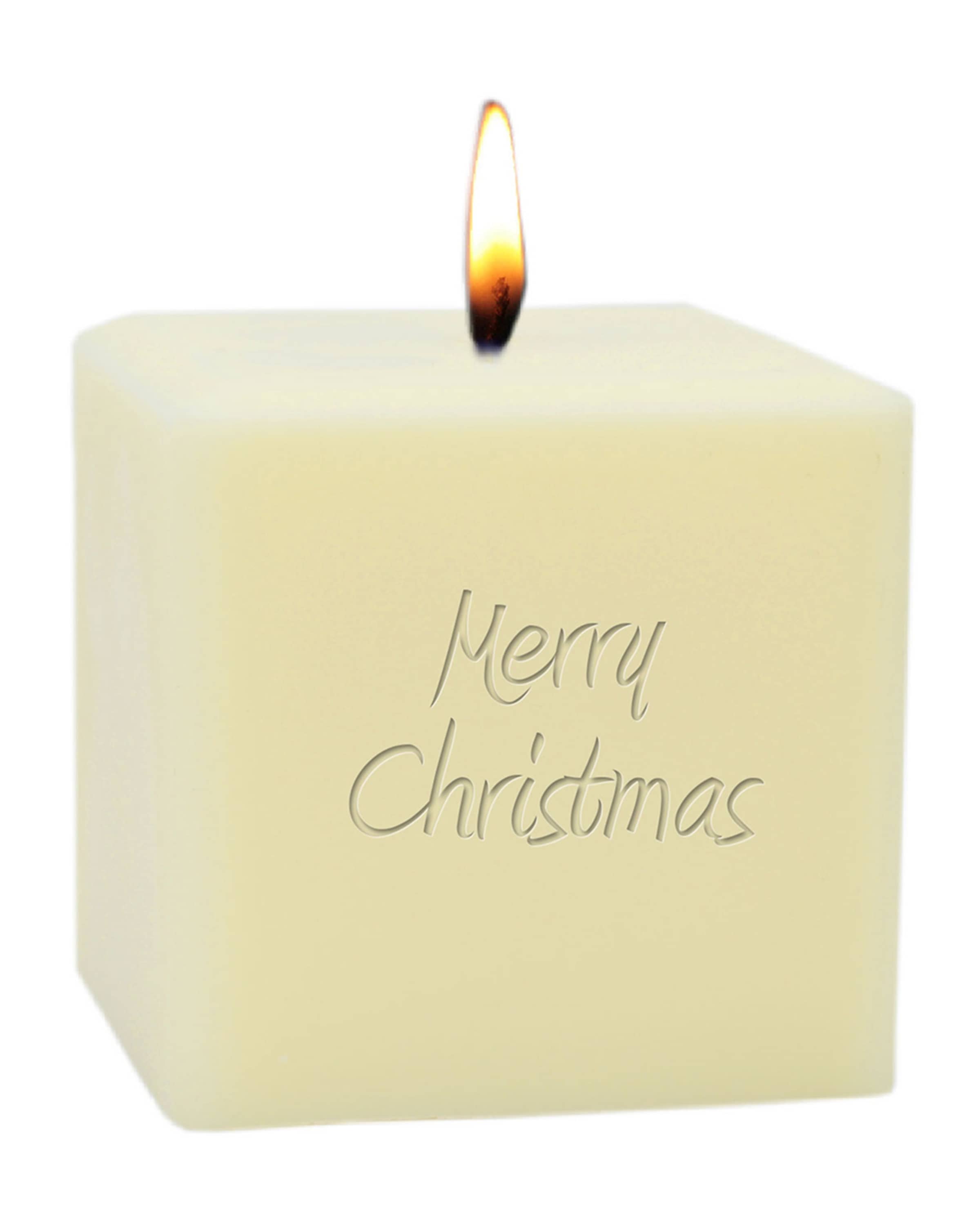 Carved Solutions 3" Eco-Luxury Merry Christmas Soy Candle