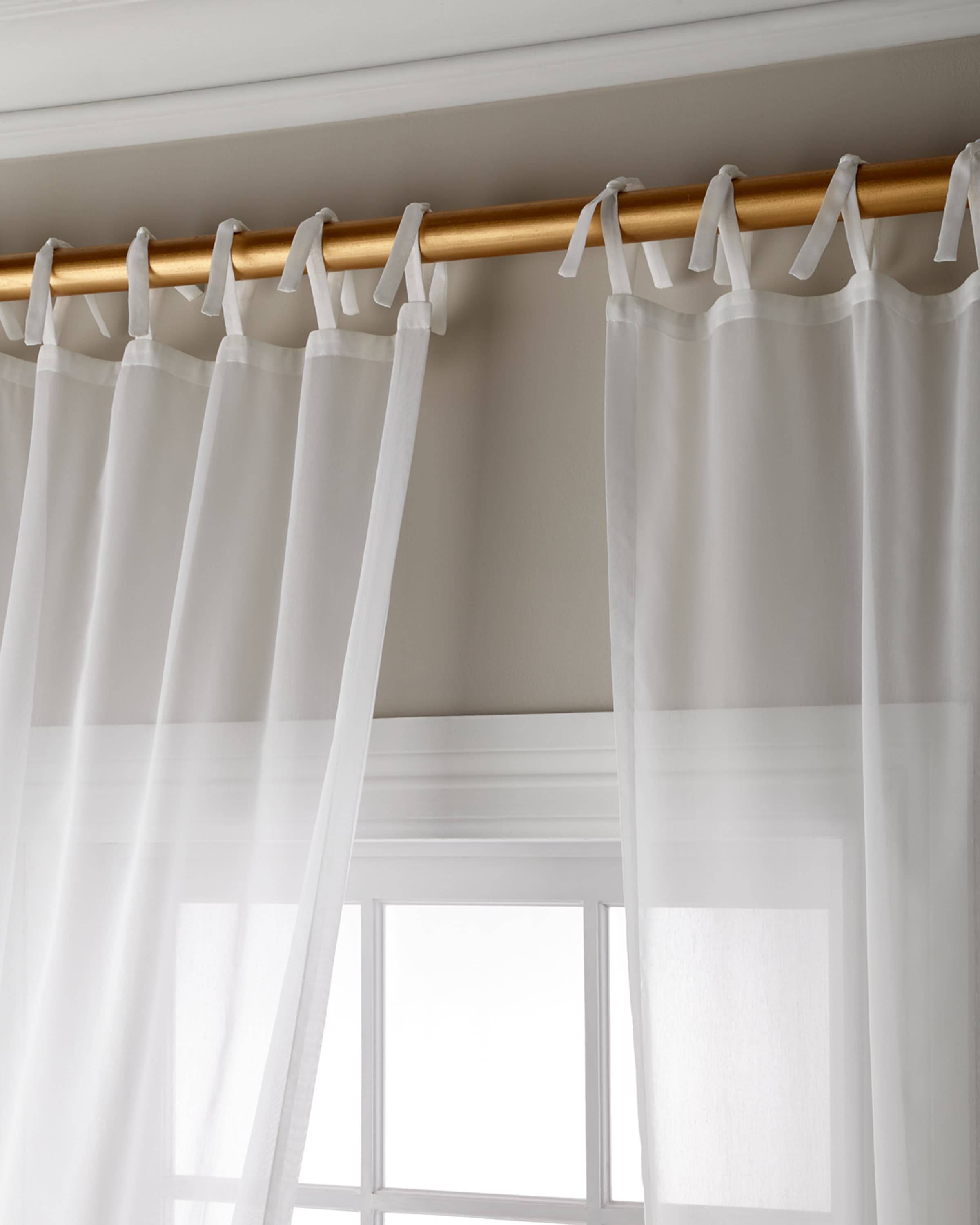 Sweet Dreams Carolina Sheer Tie Top Curtain Panel, 108"