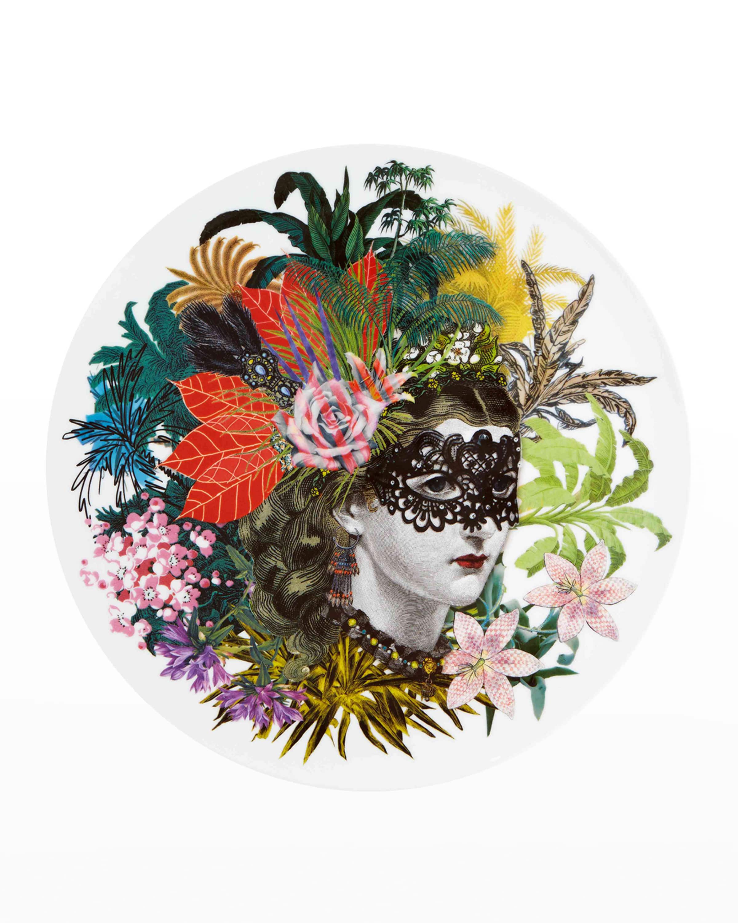 Christian LaCroix X Vista Alegre Love Who You Want Mamzelle Scarlet Charger