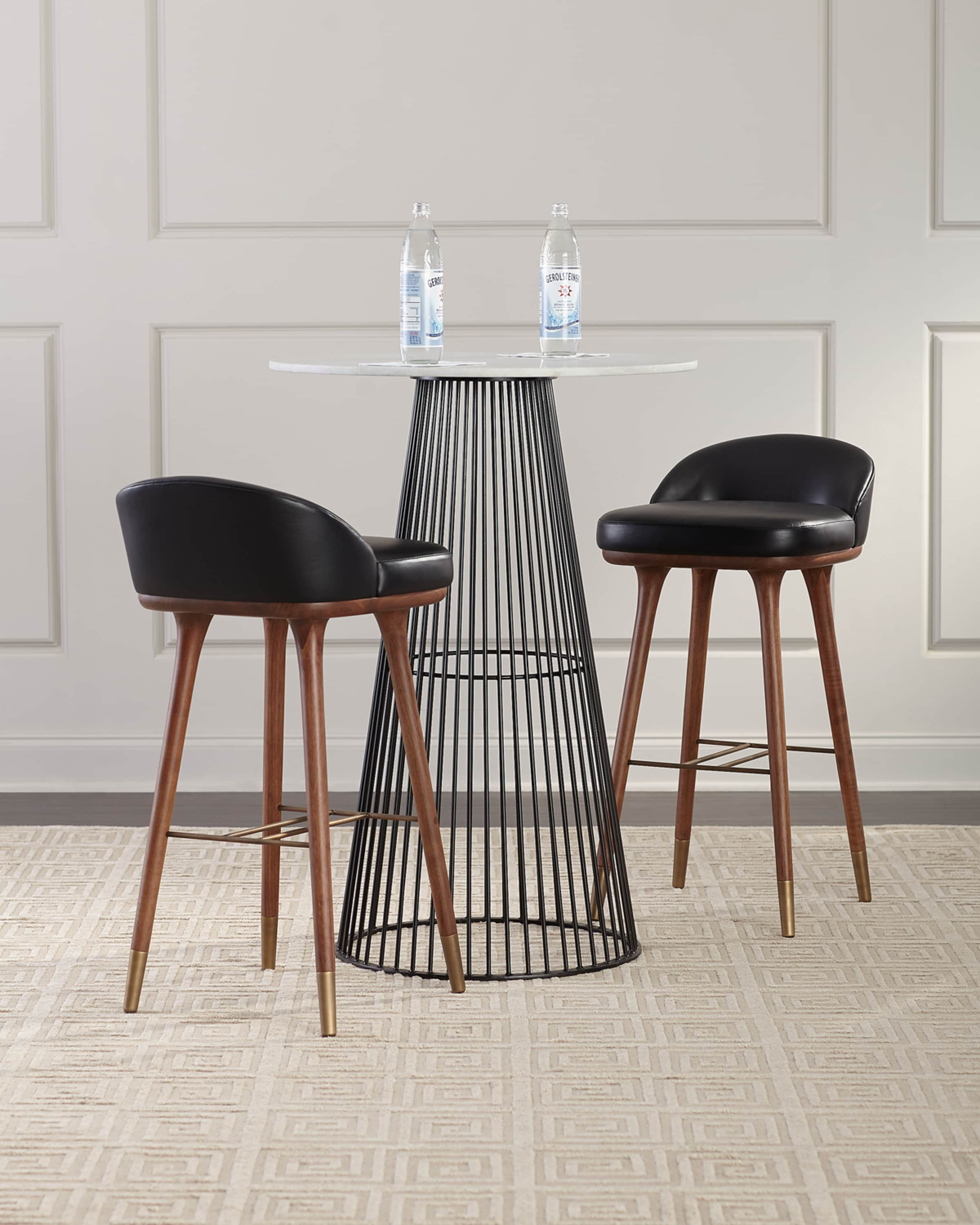 Arteriors Beaumont Leather Bar Stool