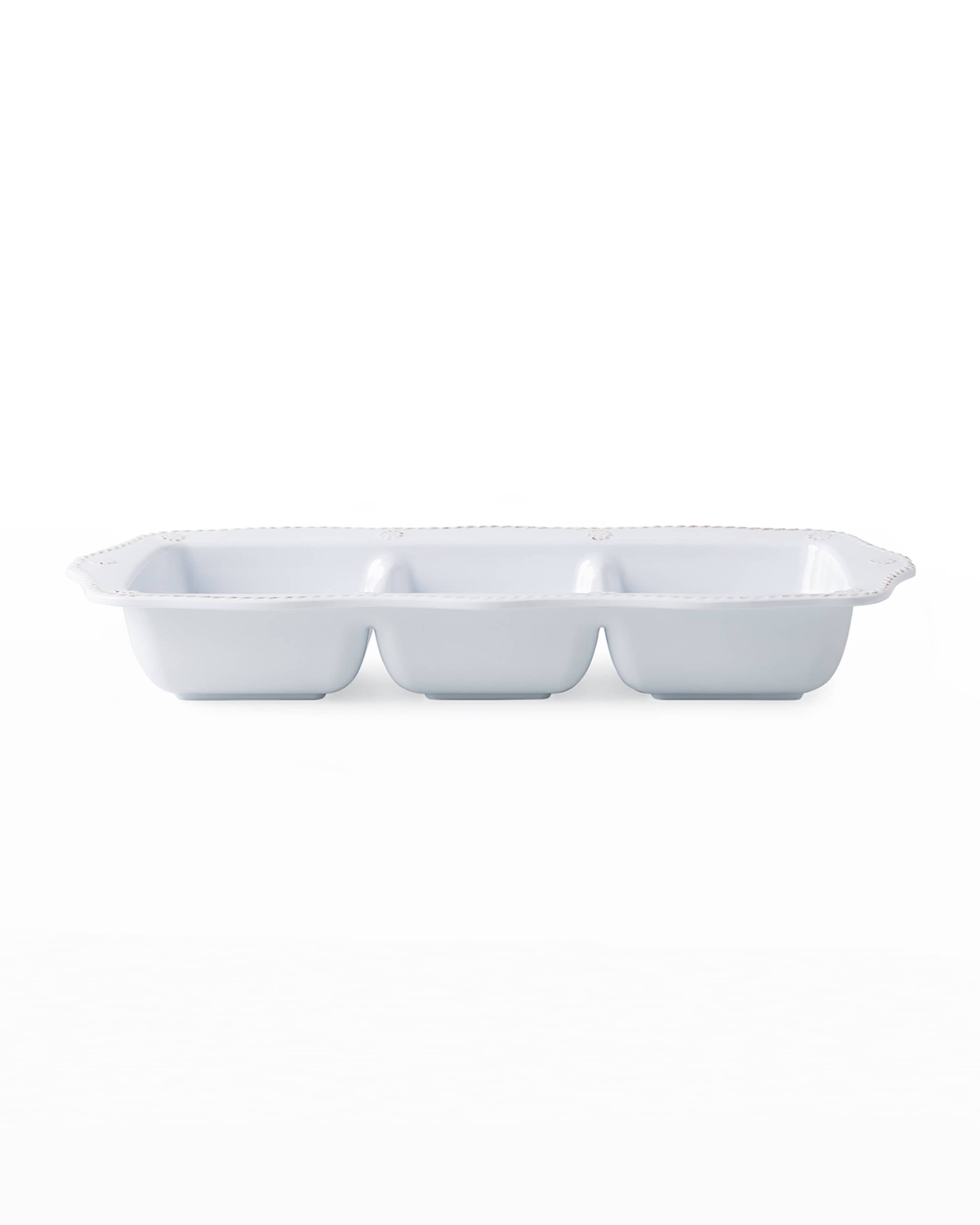 Juliska Berry & Thread Melamine 14" Triple Section Server - Whitewash