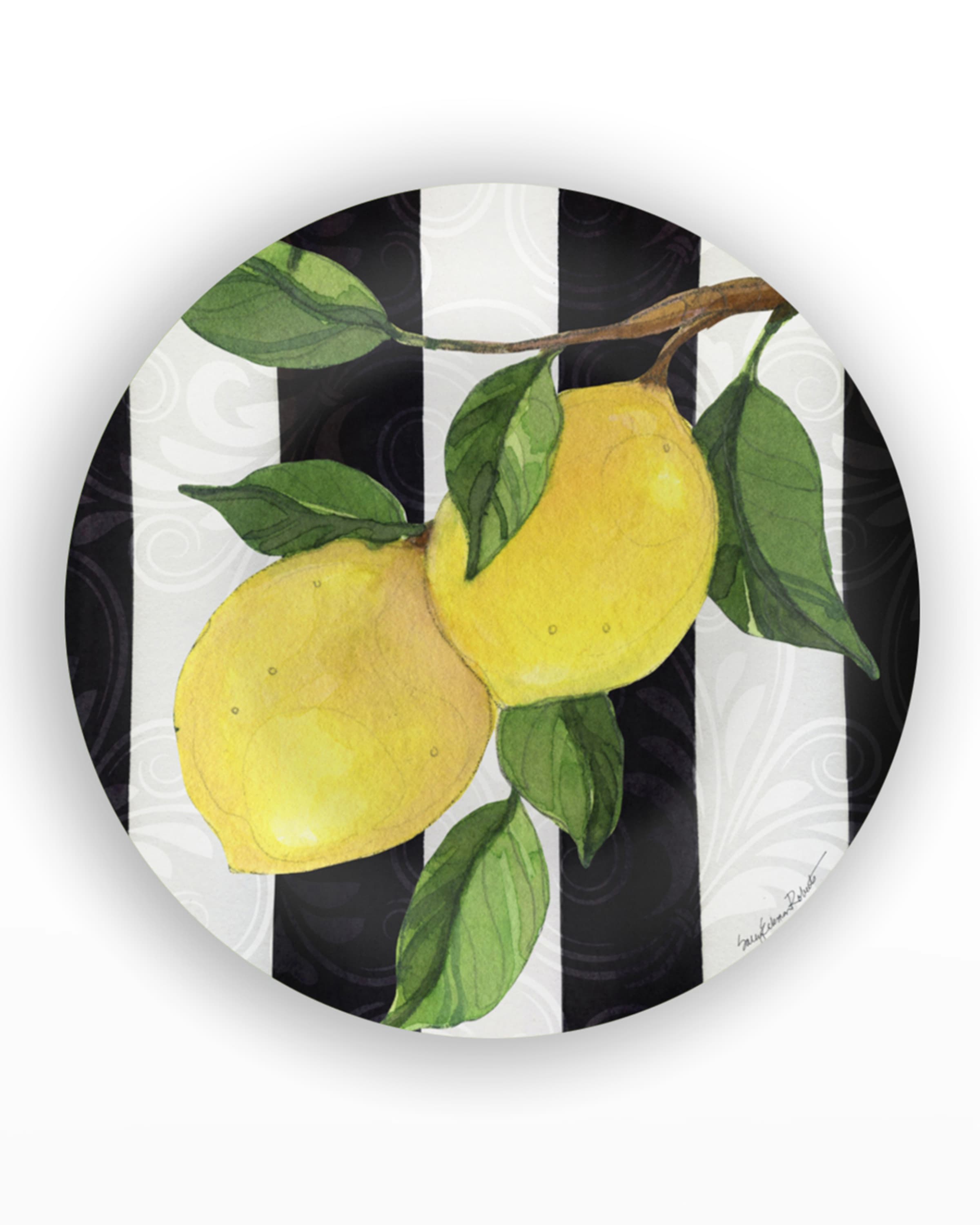 Bamboo Table Lemon Branch ShatterResistant Bamboo Dinner Plates, Set