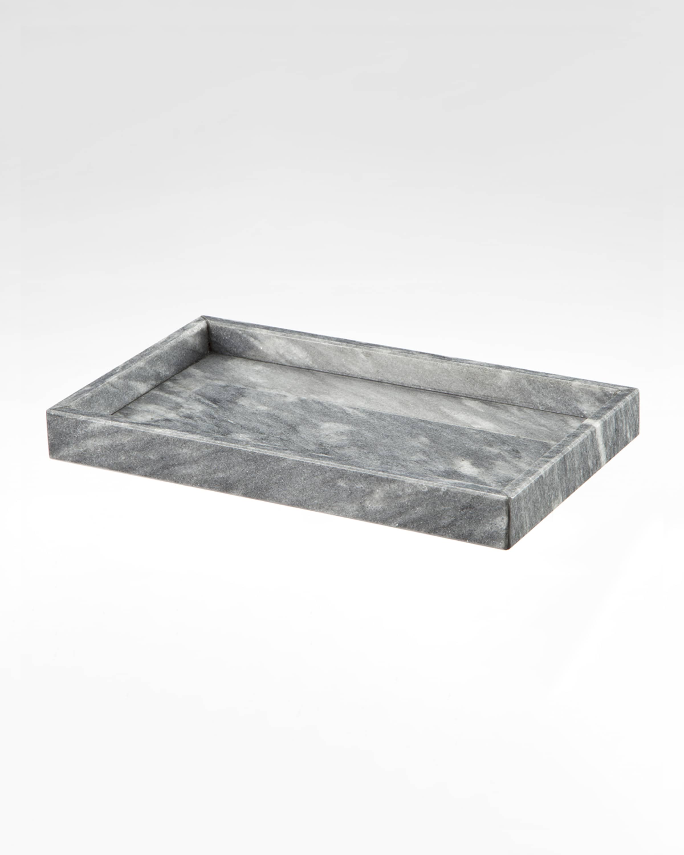Marble Crafter Eris Collection Cloud Gray Small Vanity Tray