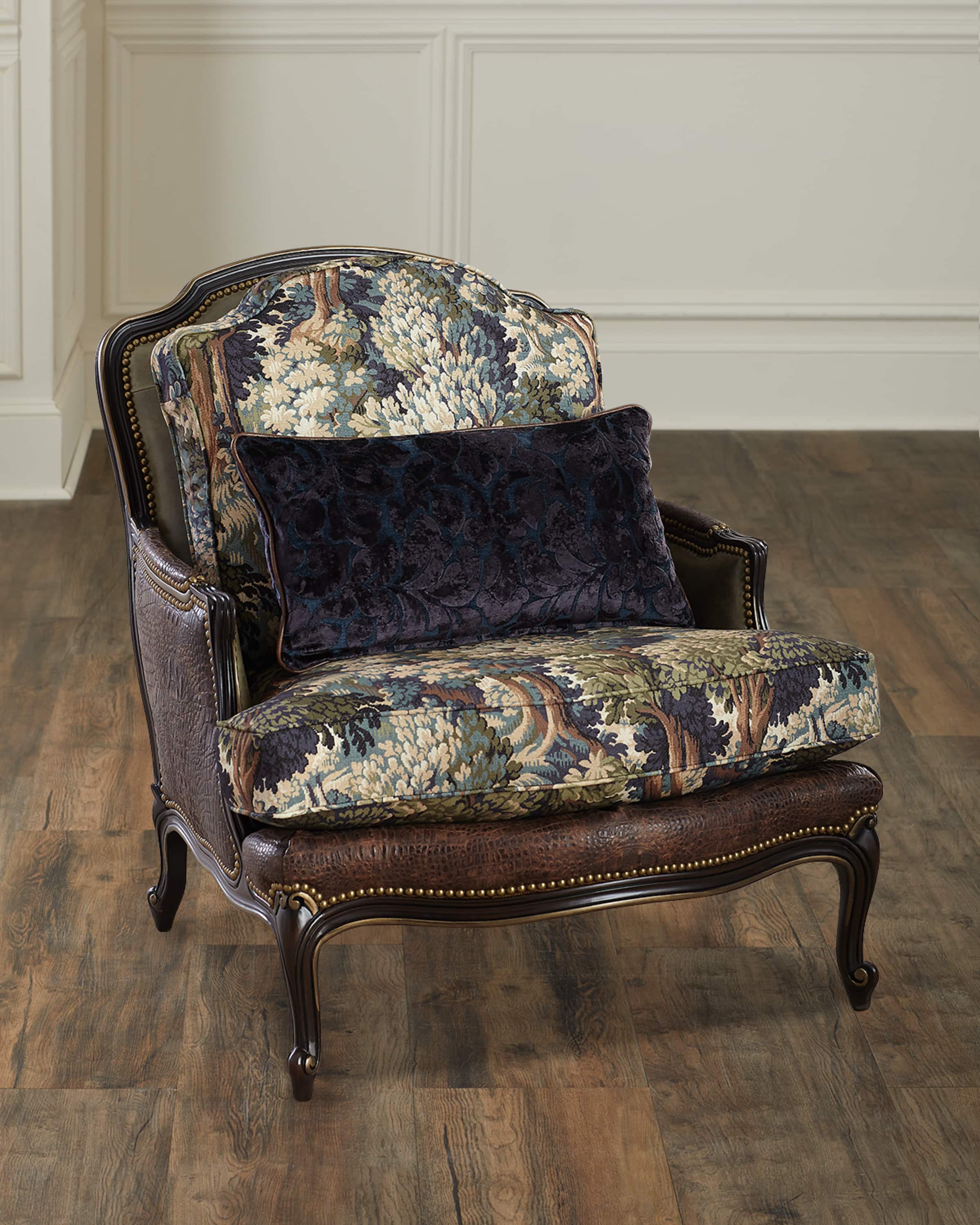 Massoud Talisheek Leather Bergere Chair