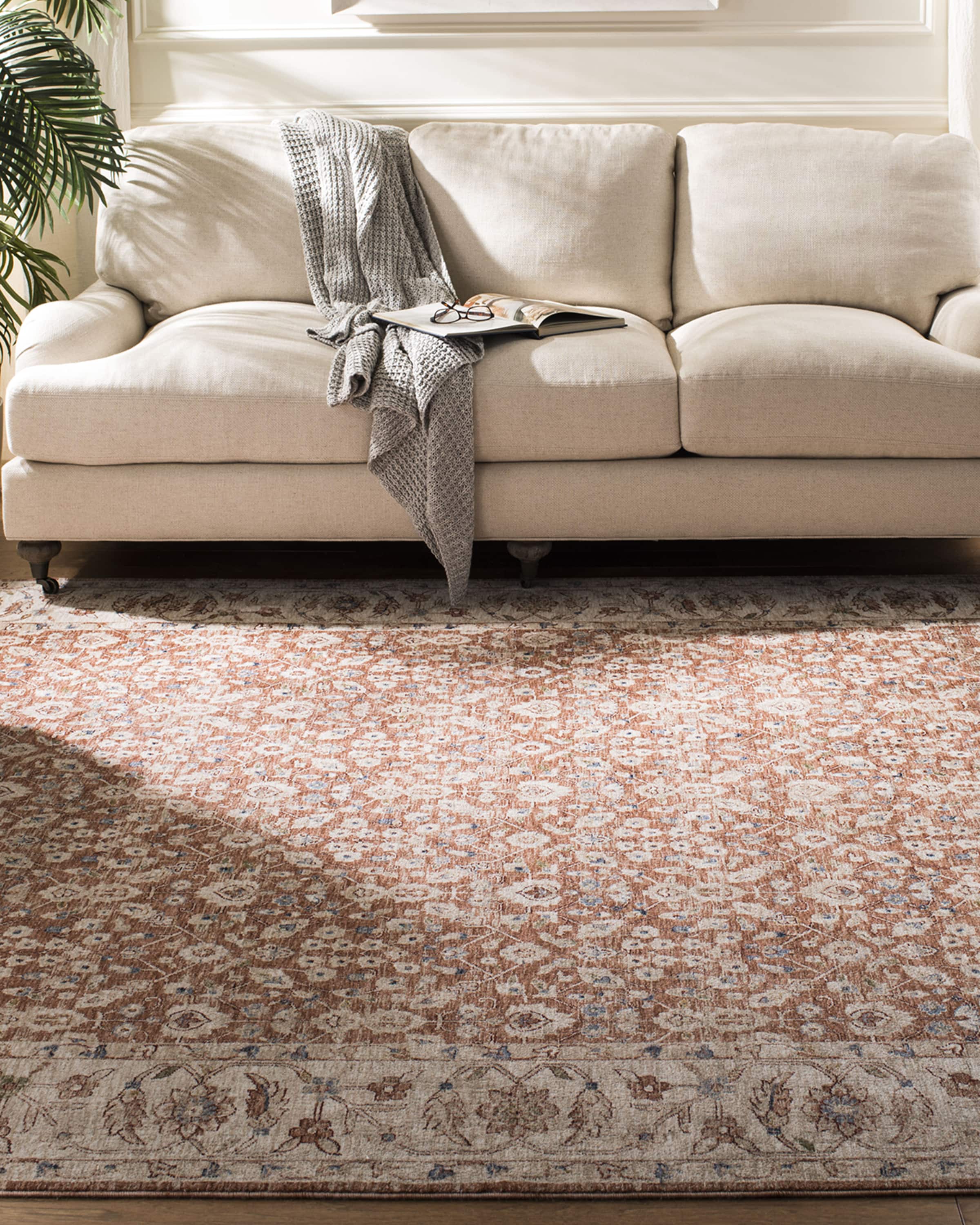 Lauren Ralph Lauren Helena Beige/Light Rust Power-Loomed Rug, 10' x 14'