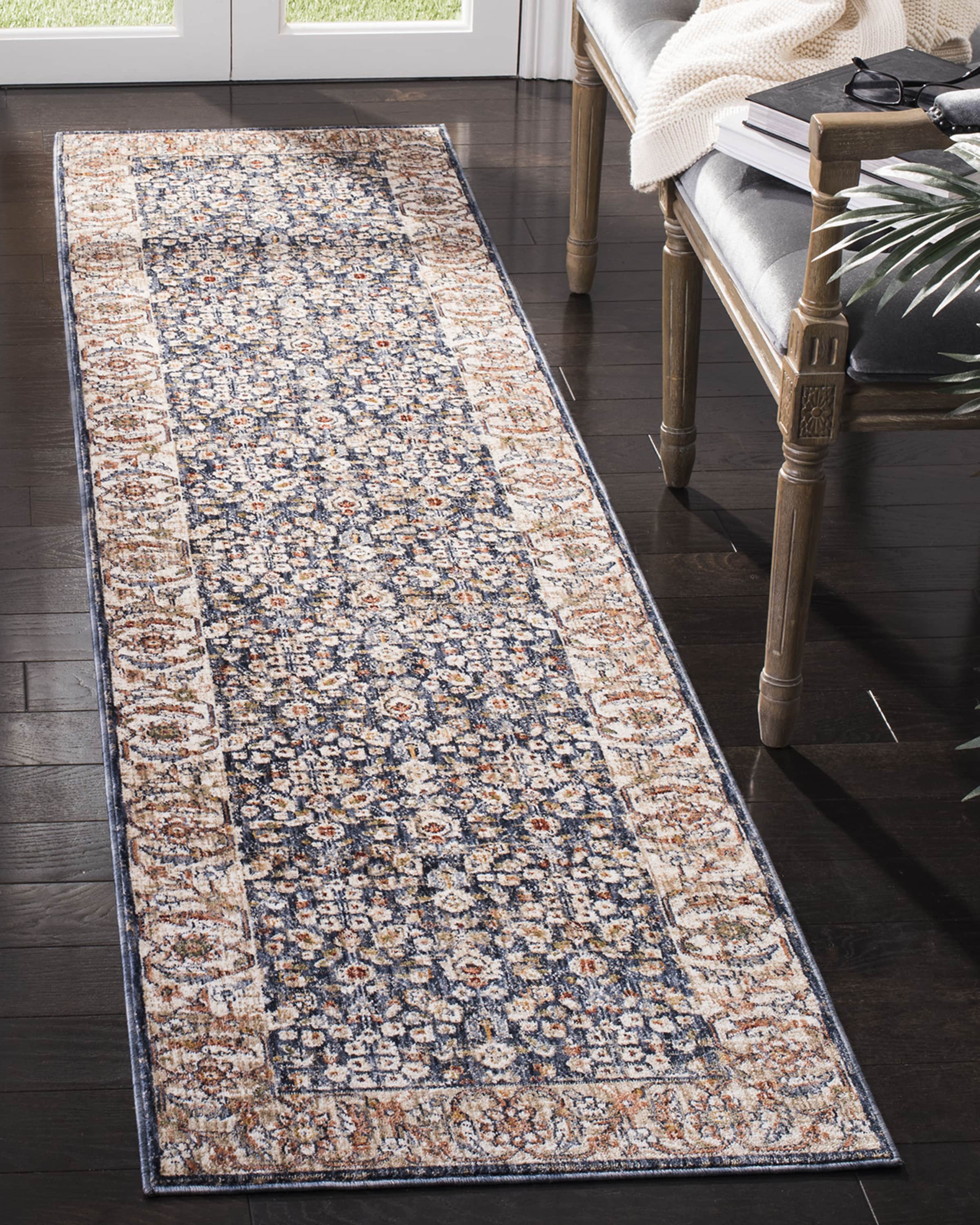 Lauren Ralph Lauren Carlingford Navy Power-Loomed Rug, 2' x 10'