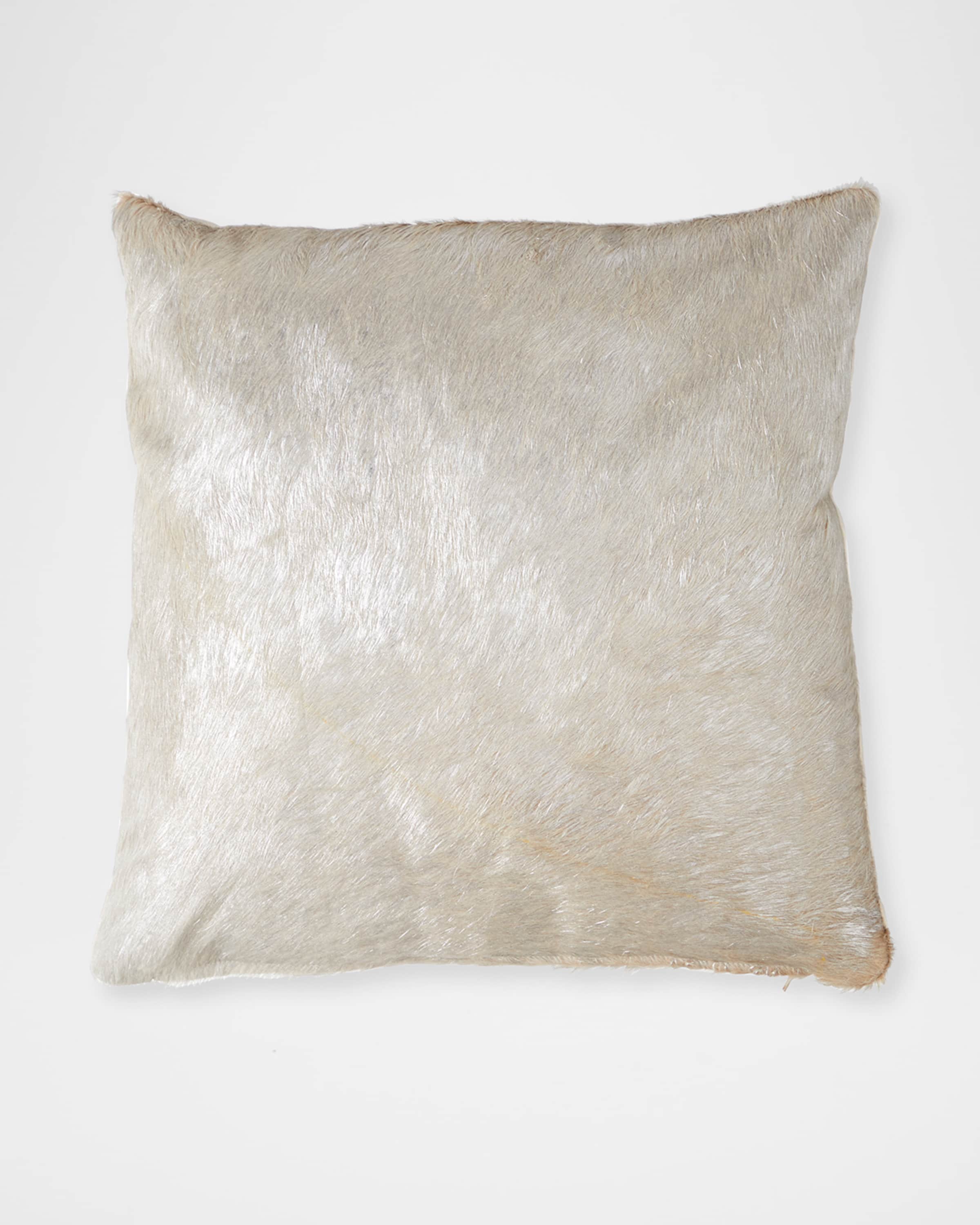 Massoud Hair Hide Pillow, 19"Sq.