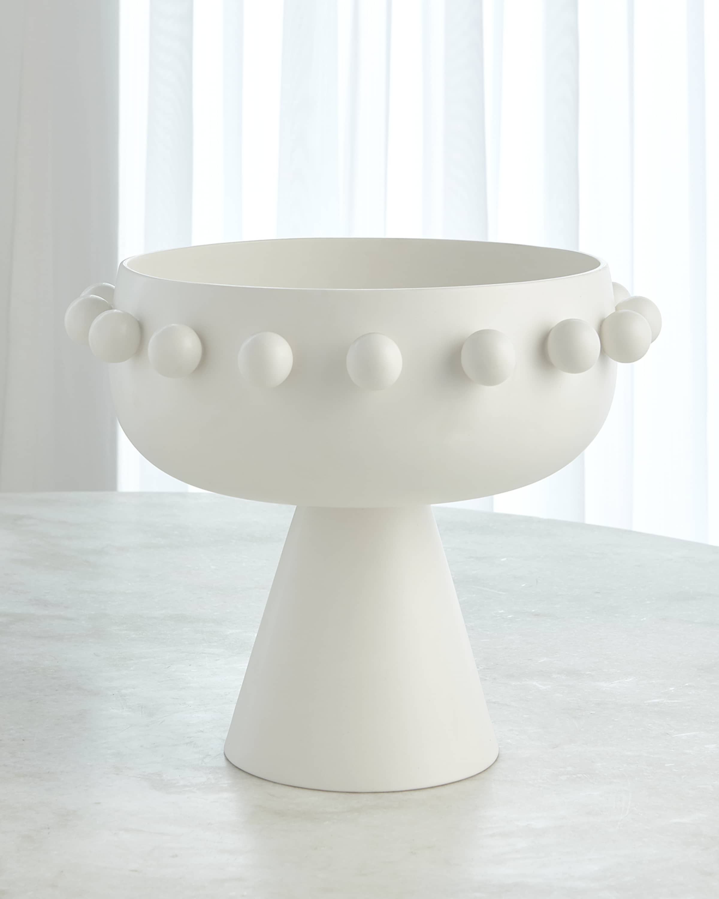 Ashley Childers for Global Views Spheres Collection White Footed Bowl