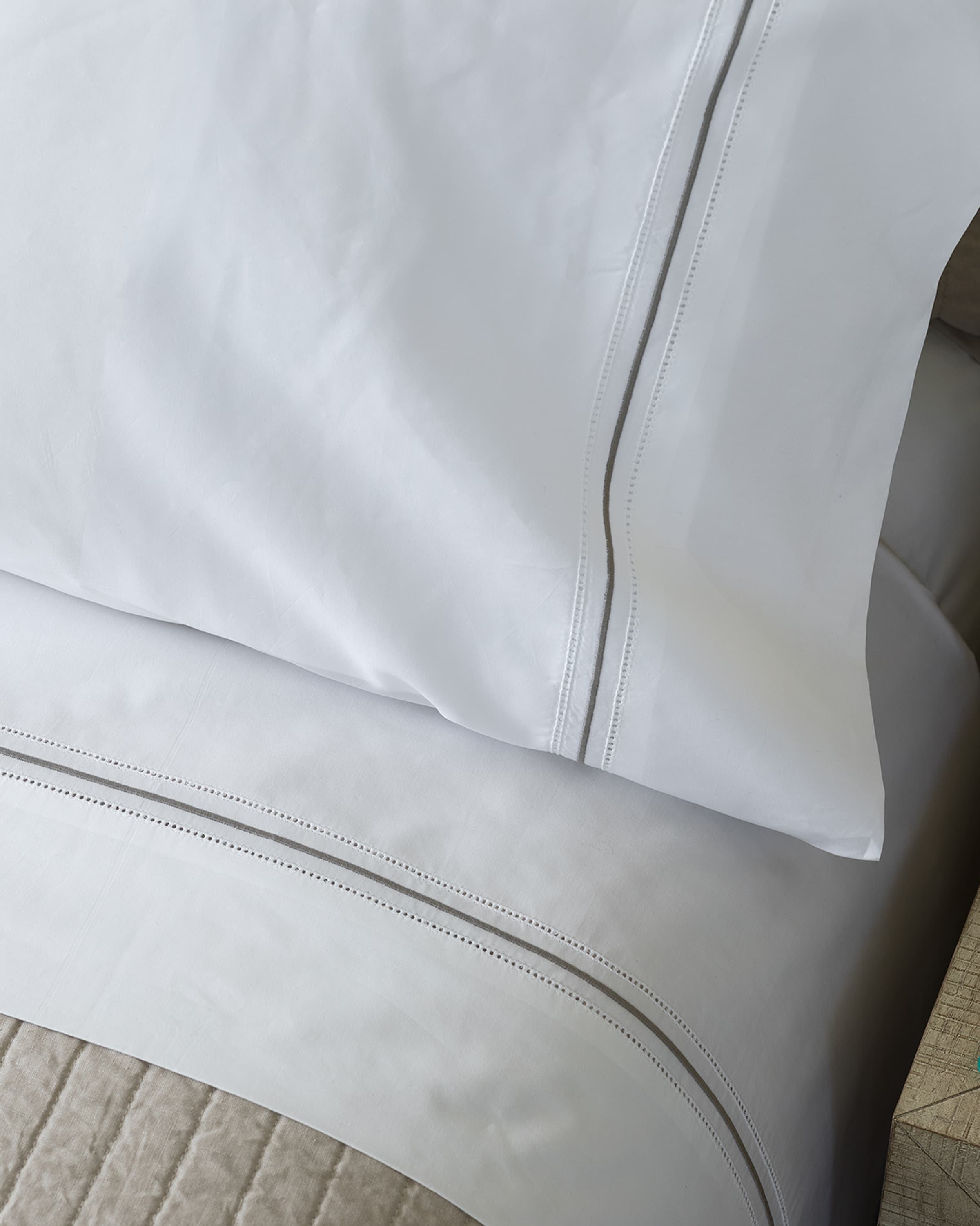 Lili Alessandra Bella White King 300TC Sheet Set