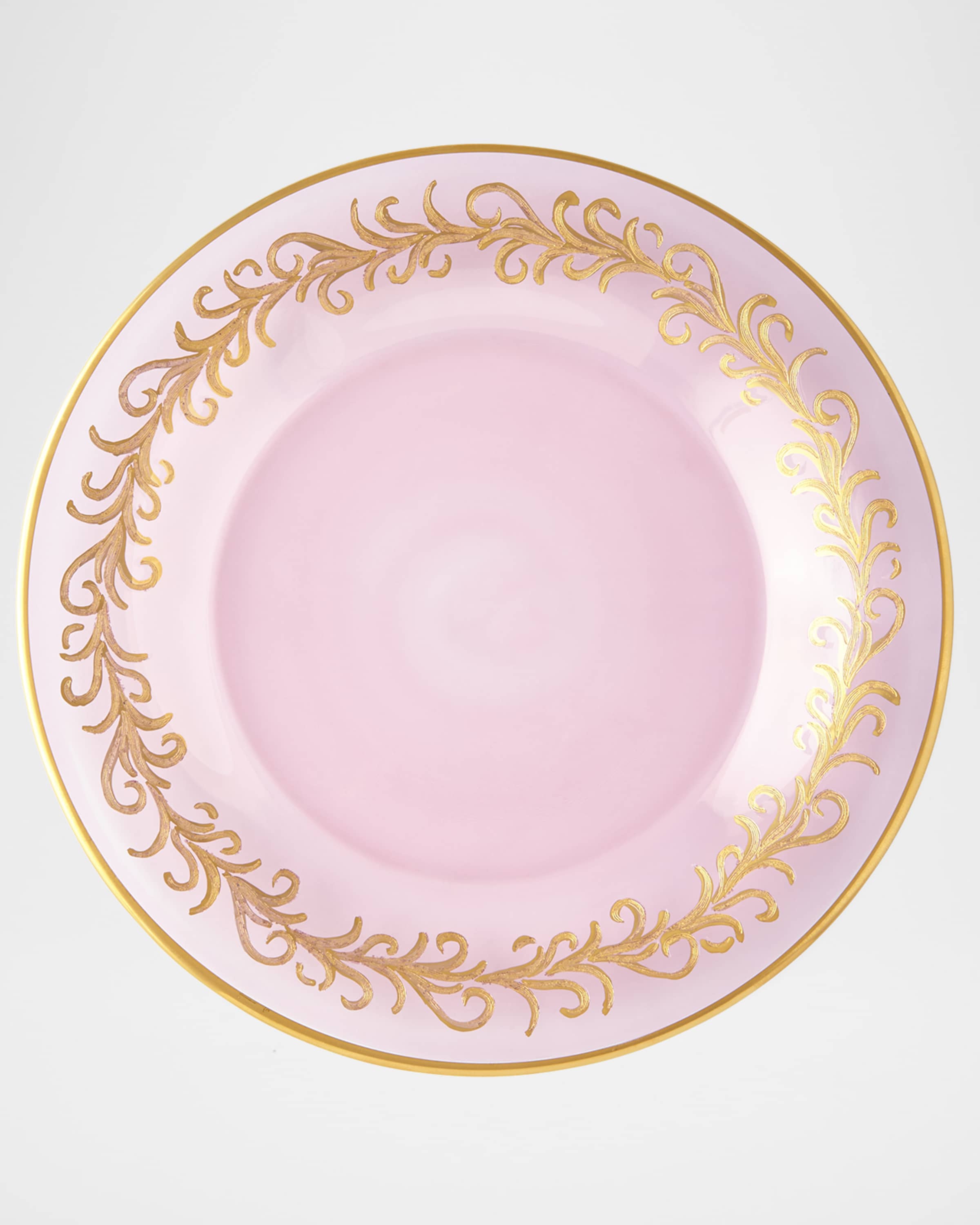 Neiman Marcus Blush Oro Bello Dinner Plates, Set of 4
