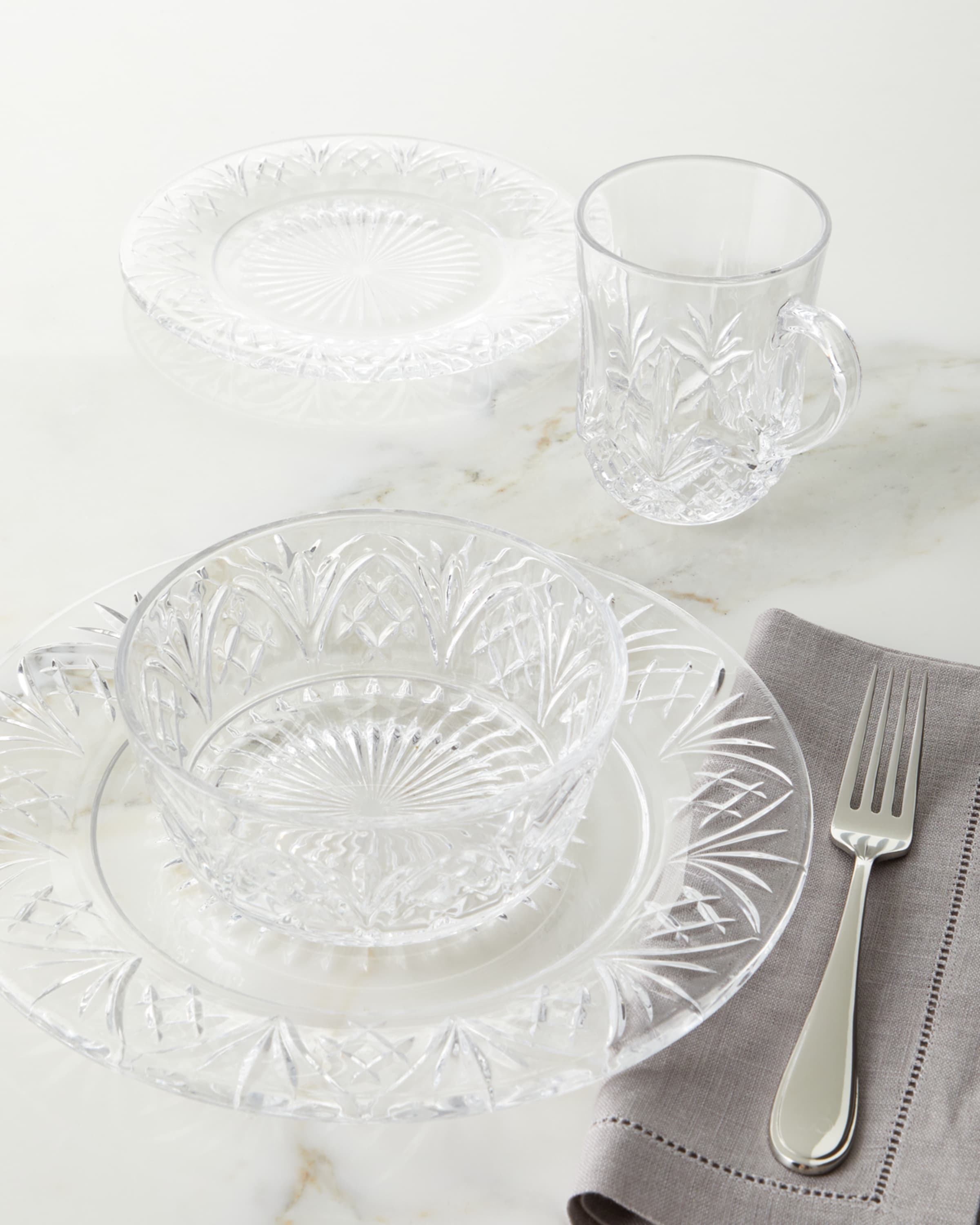 Godinger 16-Piece Dublin Crystal Dinnerware Service