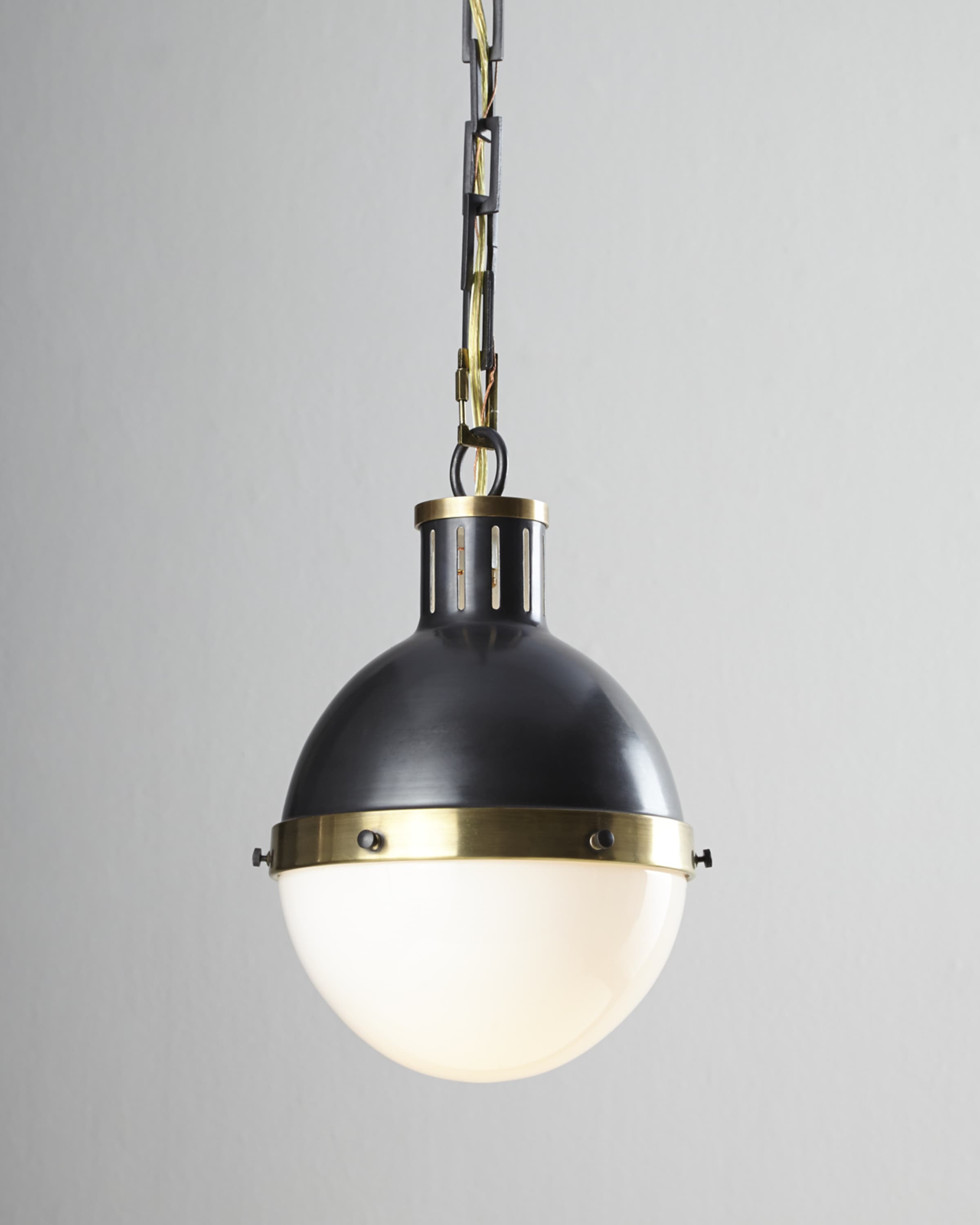 Visual Comfort Signature Hicks Bronze with Antiqued Brass Pendant Light &  Matching Items