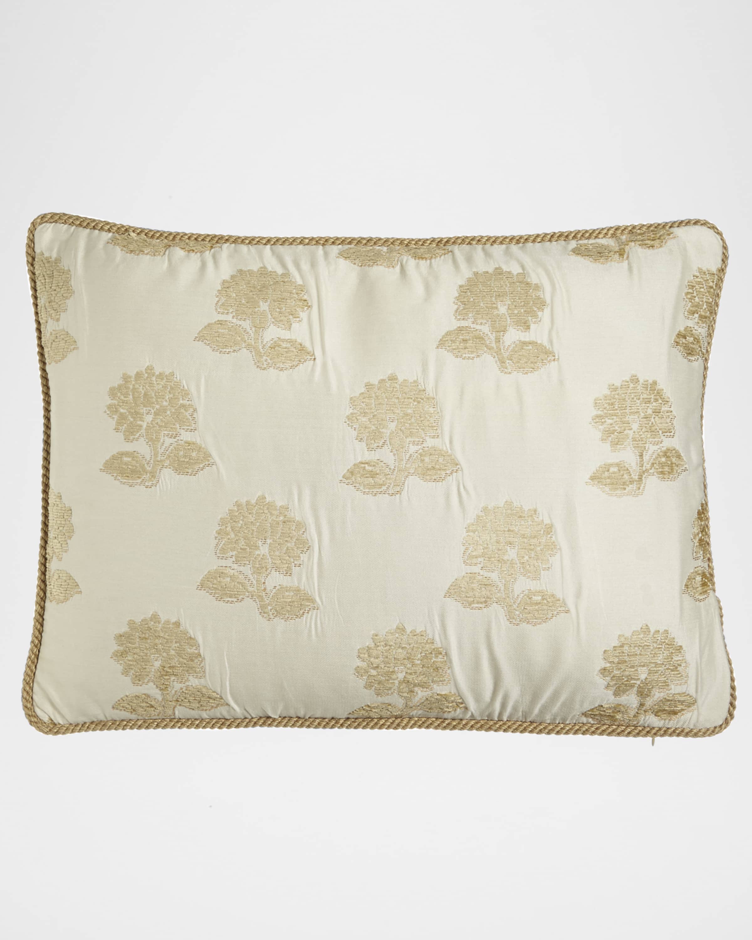 Austin Horn Collection Antoinette Standard Sham with Chenille Flowers & Cord Trim