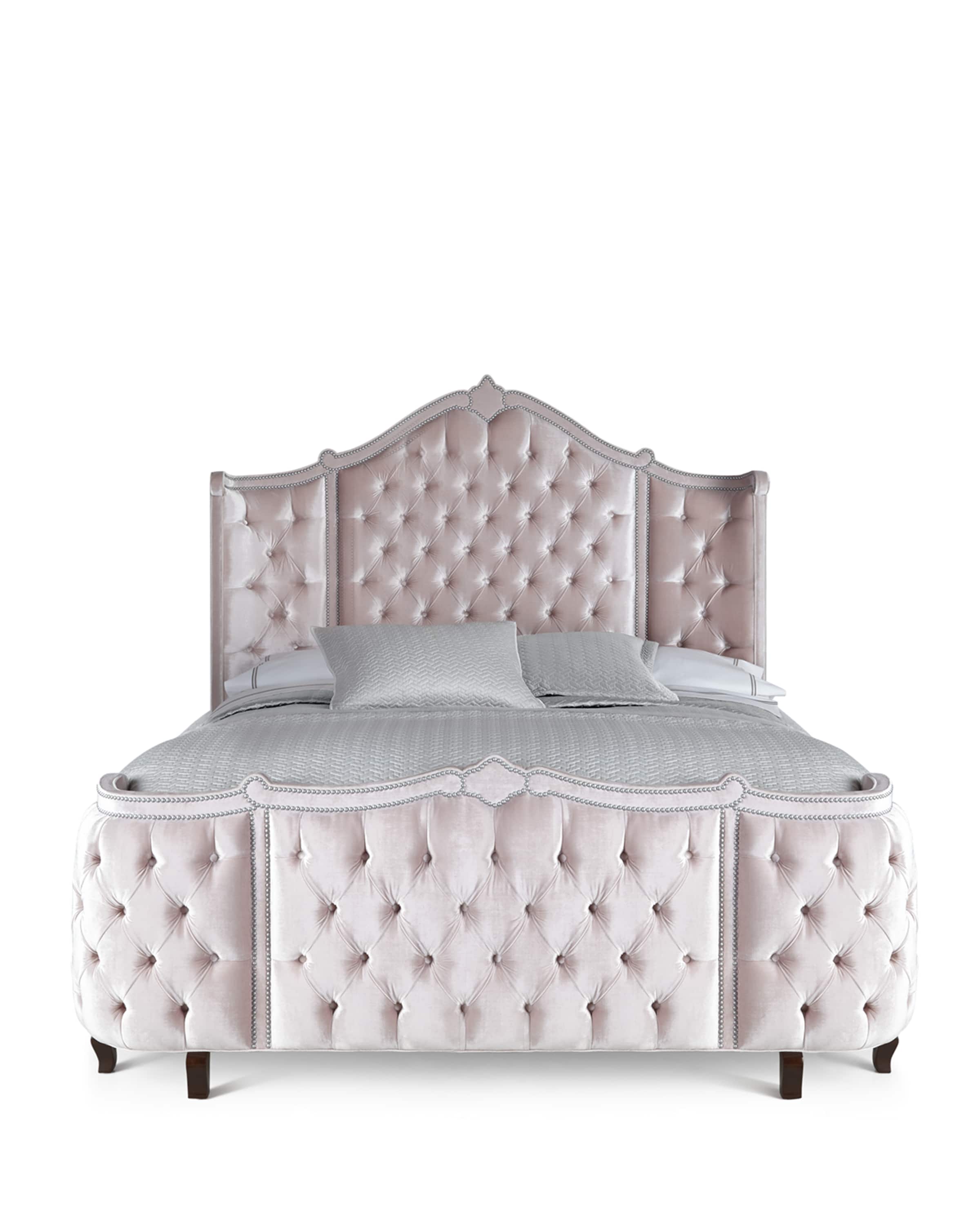 Pink quilted headboard sale