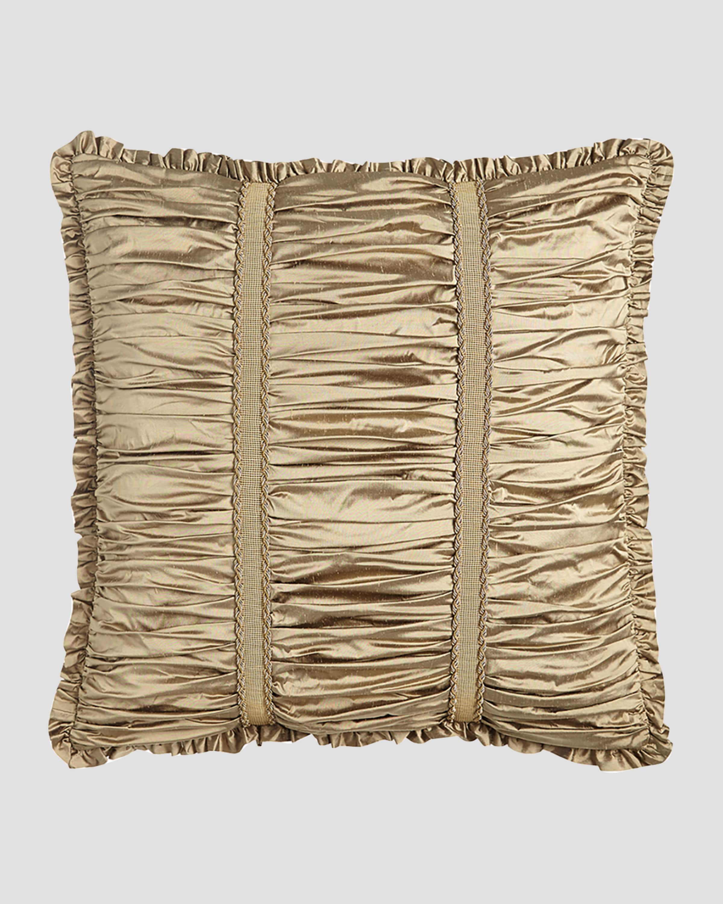 Austin Horn Collection Vienna Ruched Silk European Sham