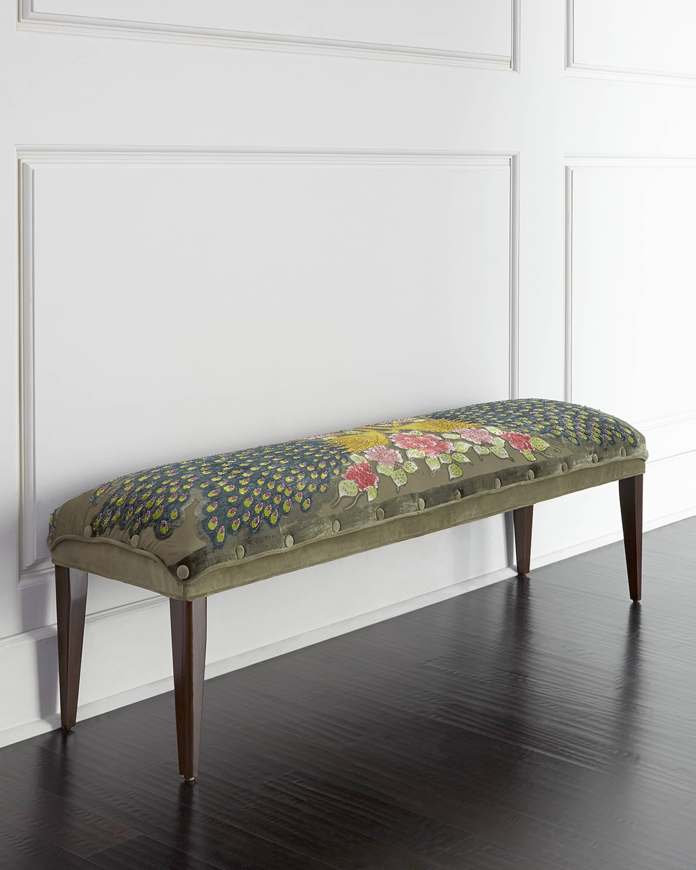 Haute House Peacock Bench, 62"