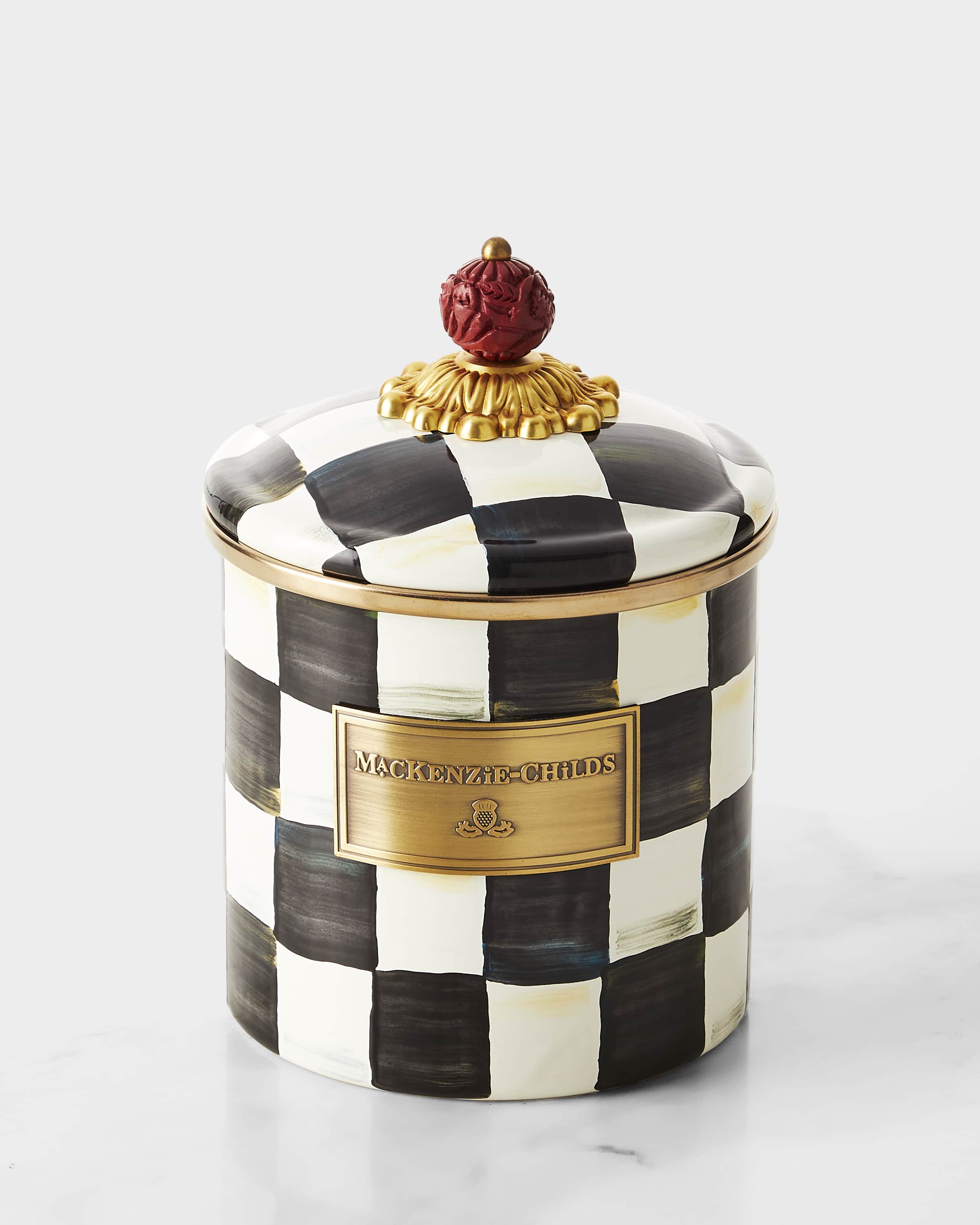 MacKenzie-Childs Courtly Check Small Canister