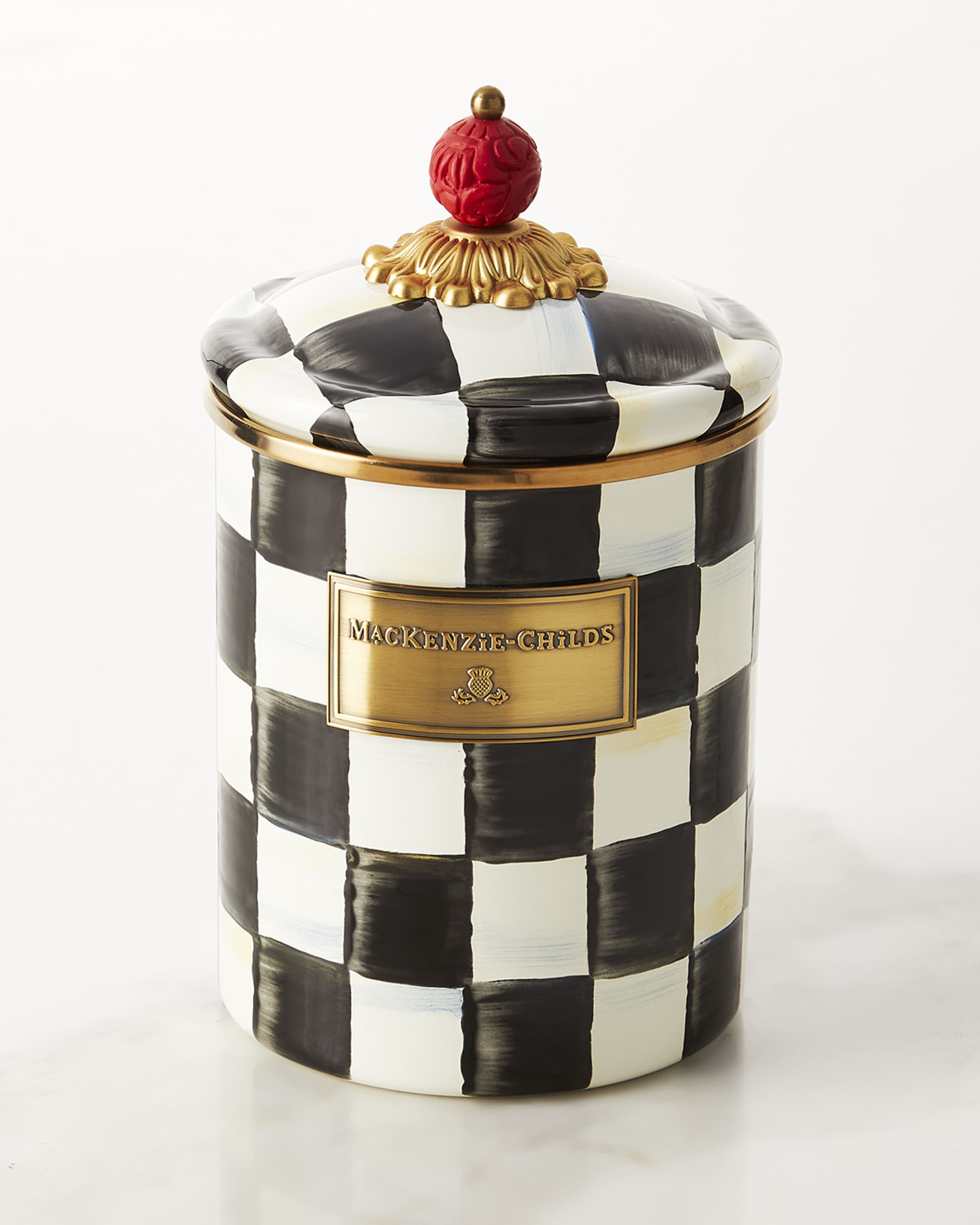 MacKenzie-Childs Courtly Check Medium Canister