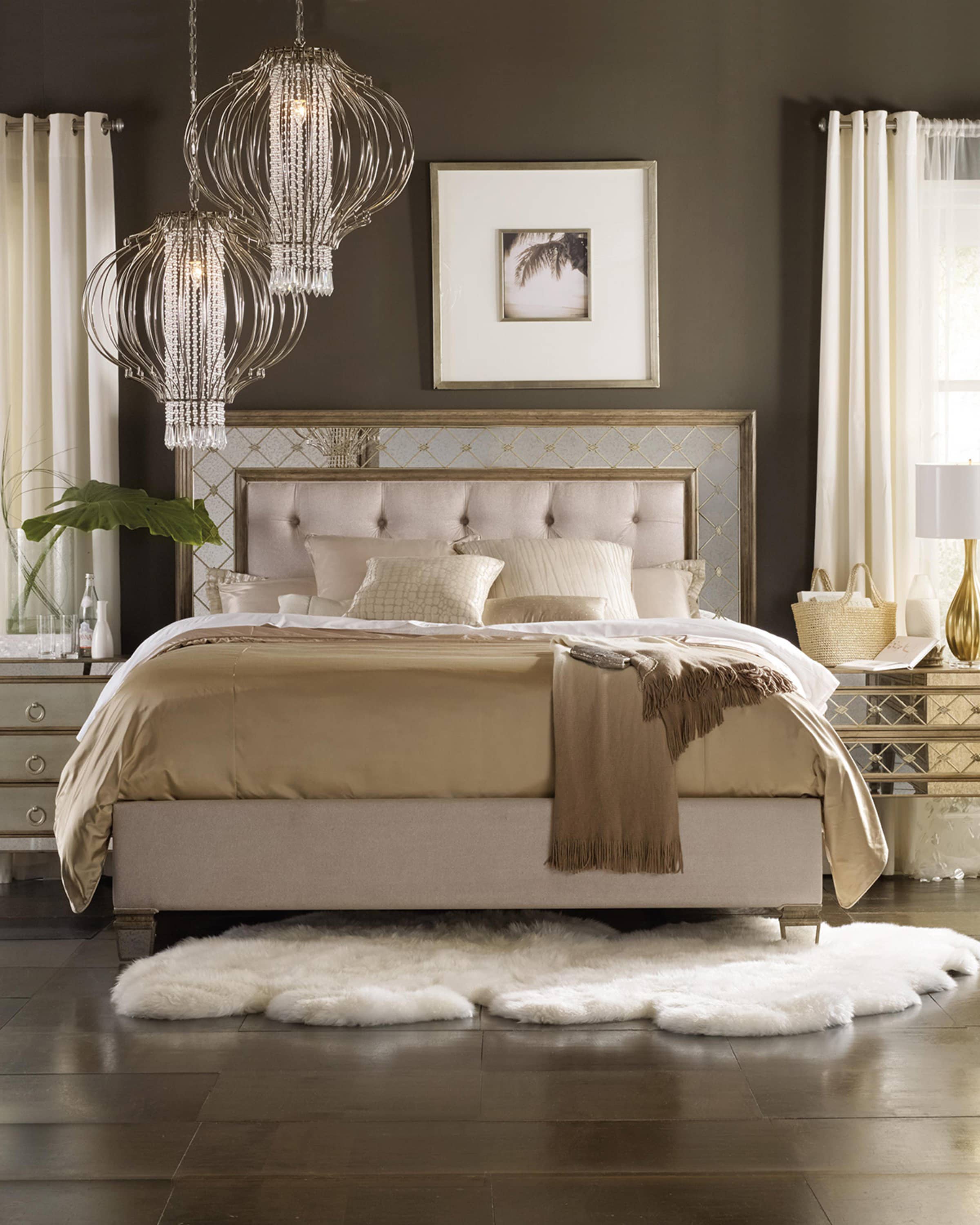 Hooker Furniture Ilyse Mirrored California King Bed