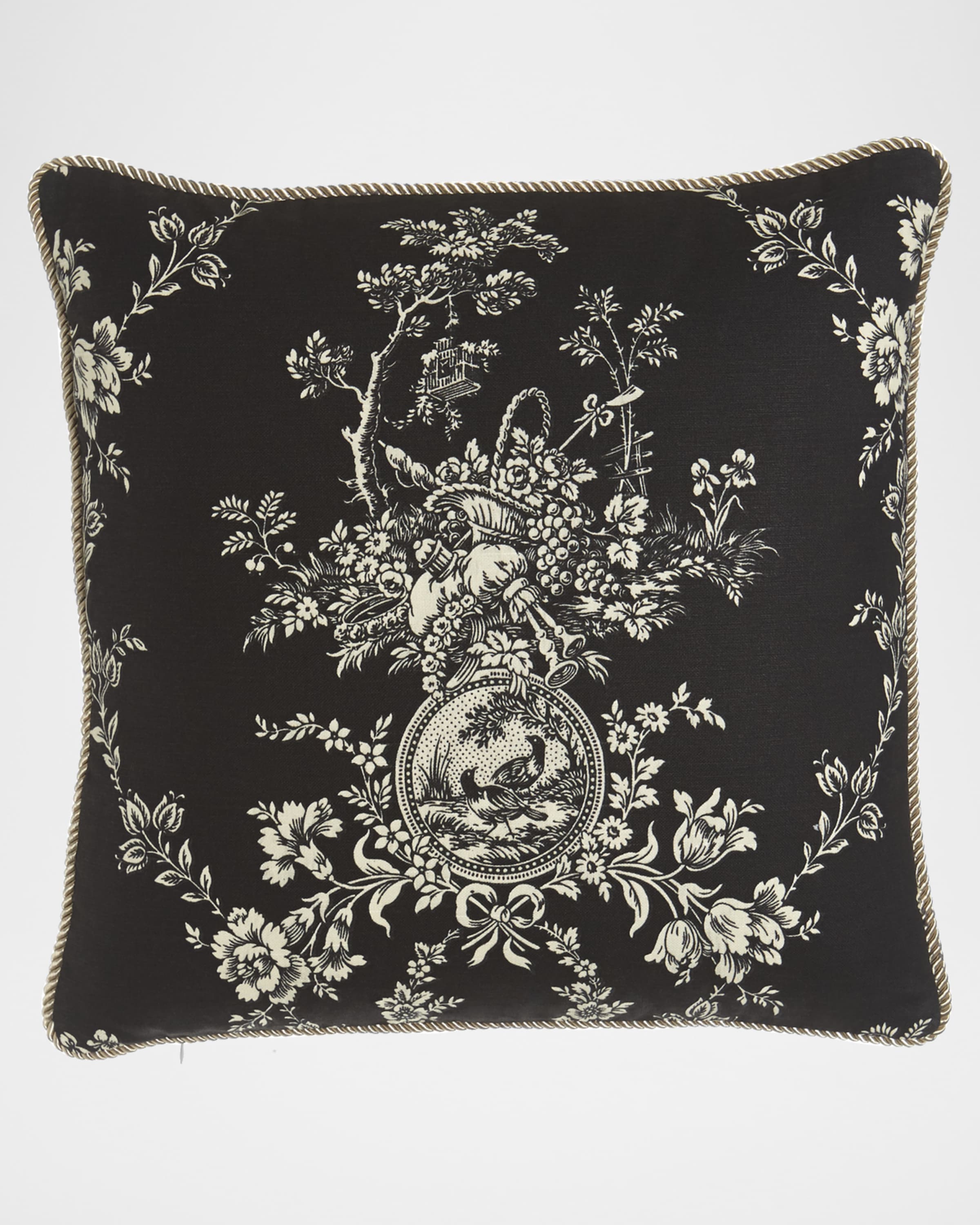 Black toile pillows sale