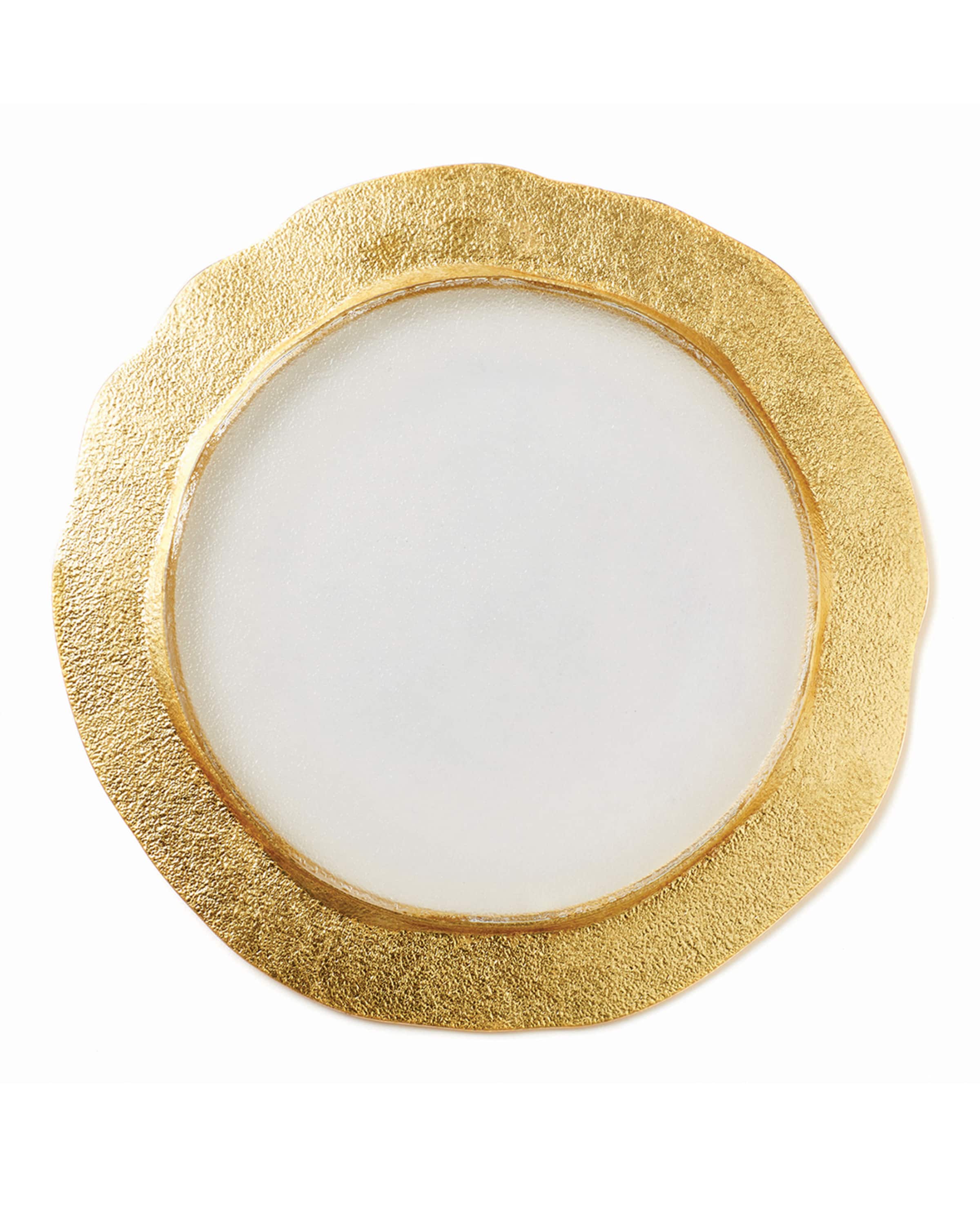 Vietri Rufolo Glass Organic Charger, Gold