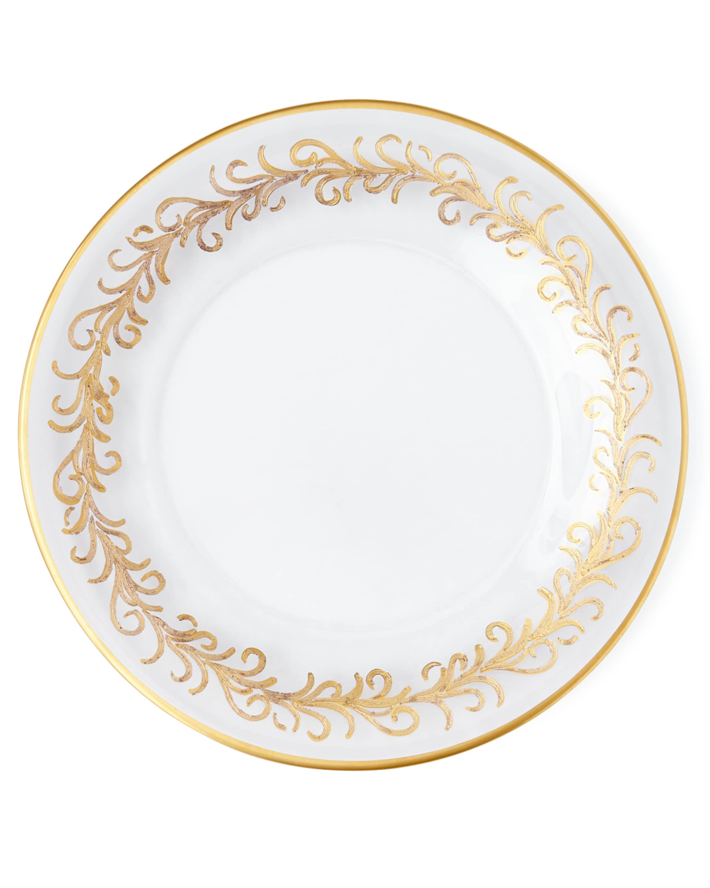 Neiman Marcus "Oro Bello" Dessert Plates, Set of 4
