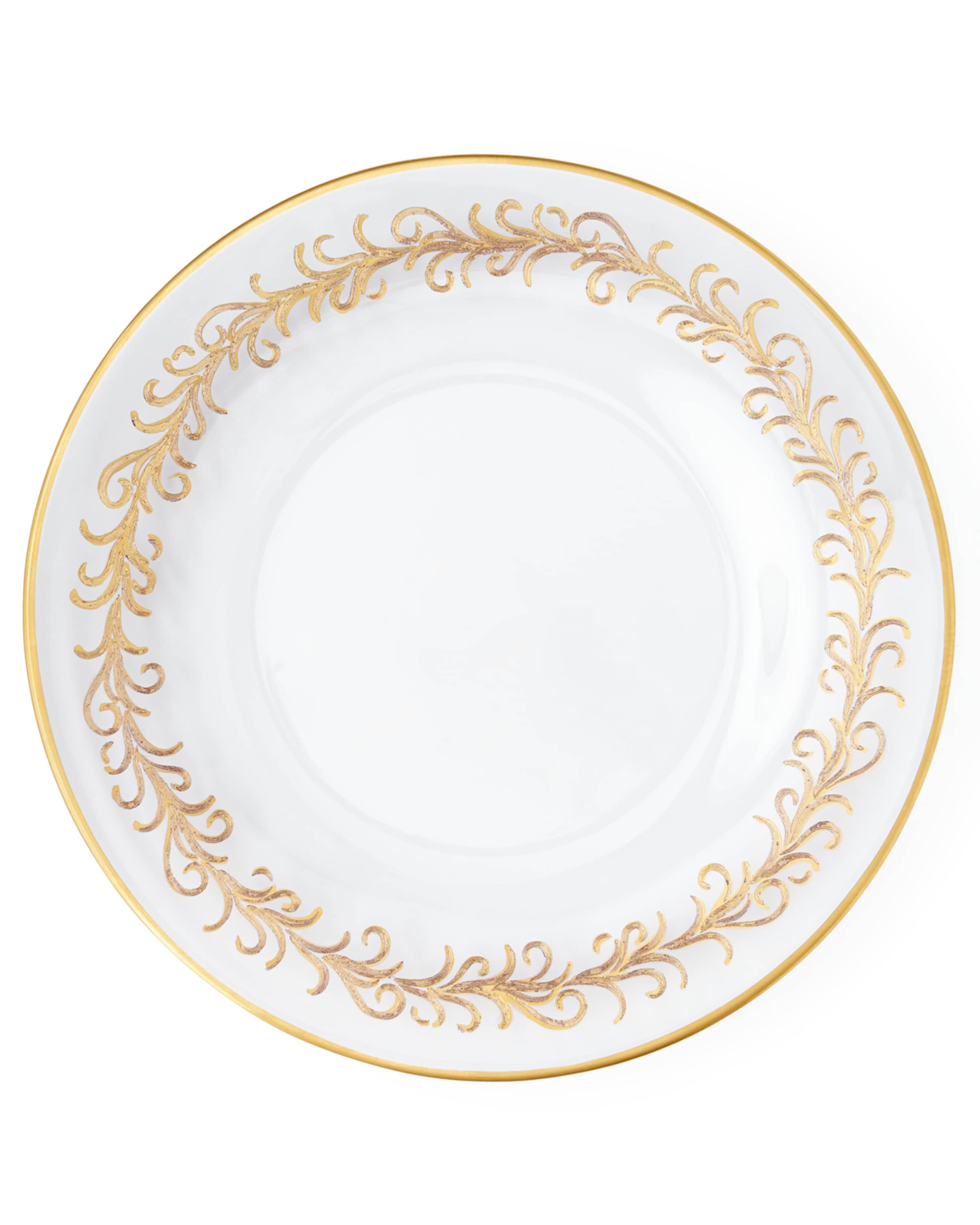 Neiman Marcus "Oro Bello" Dinner Plates, Set of 4