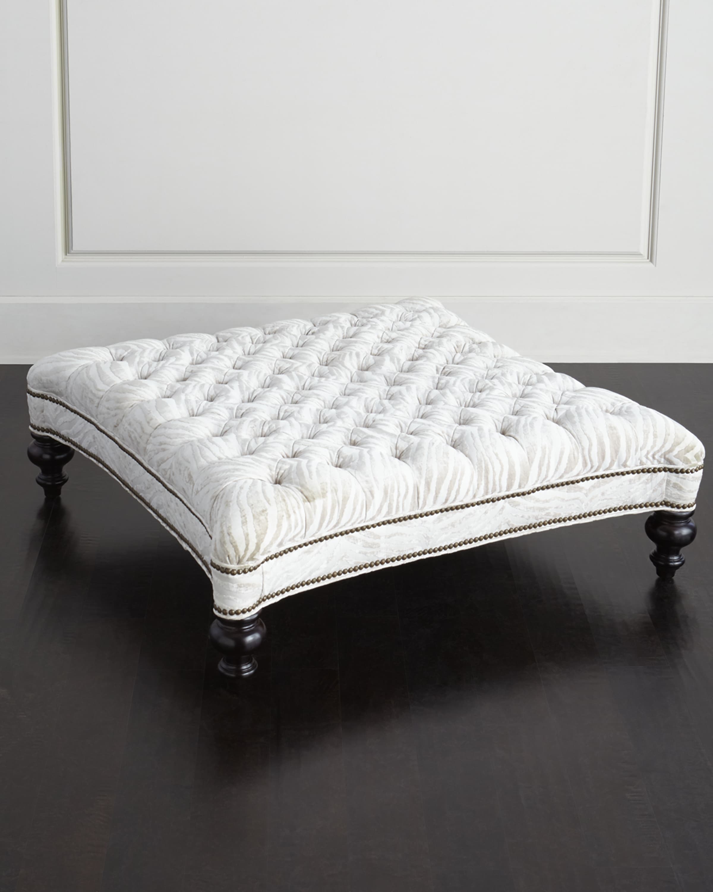 Old Hickory Tannery Colleen Tufted Ottoman