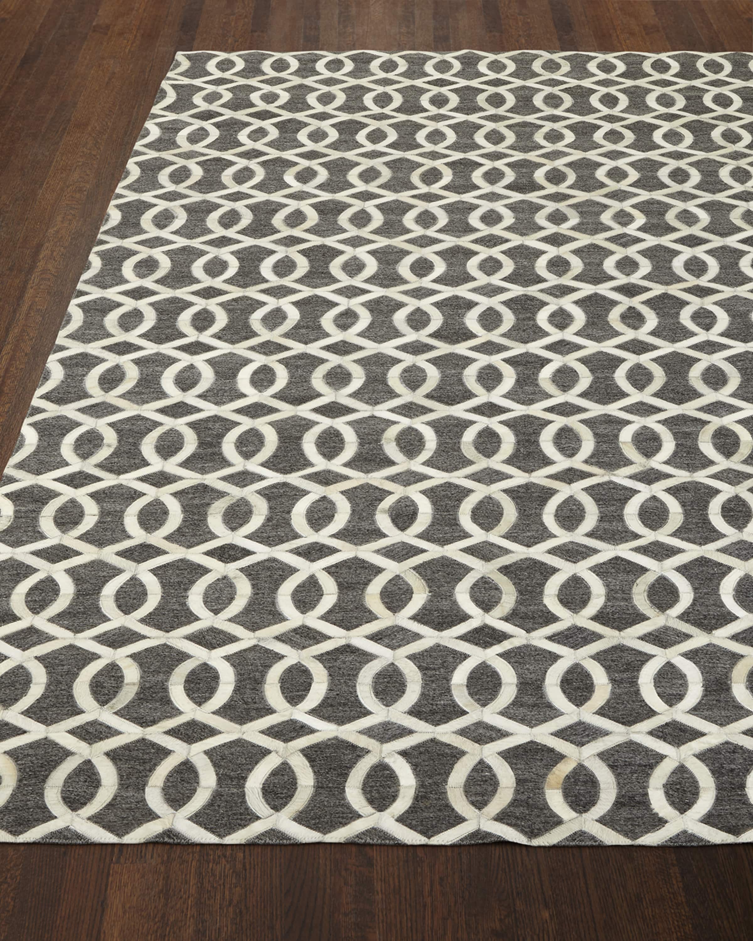 Exquisite Rugs Windrose Hairhide Rug, 10" x 14"