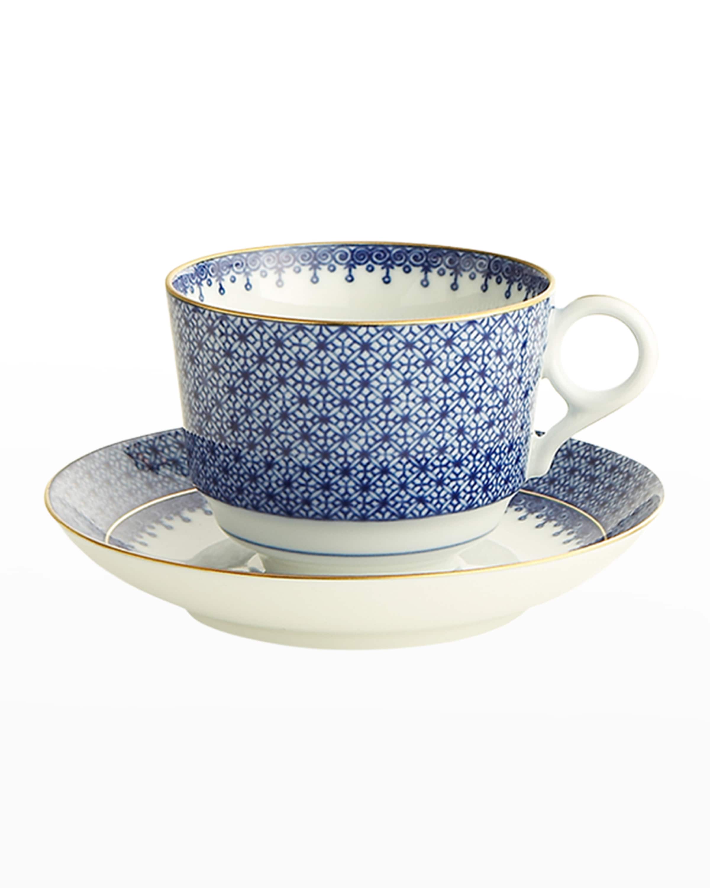 Mottahedeh Blue Lace Teacup & Saucer