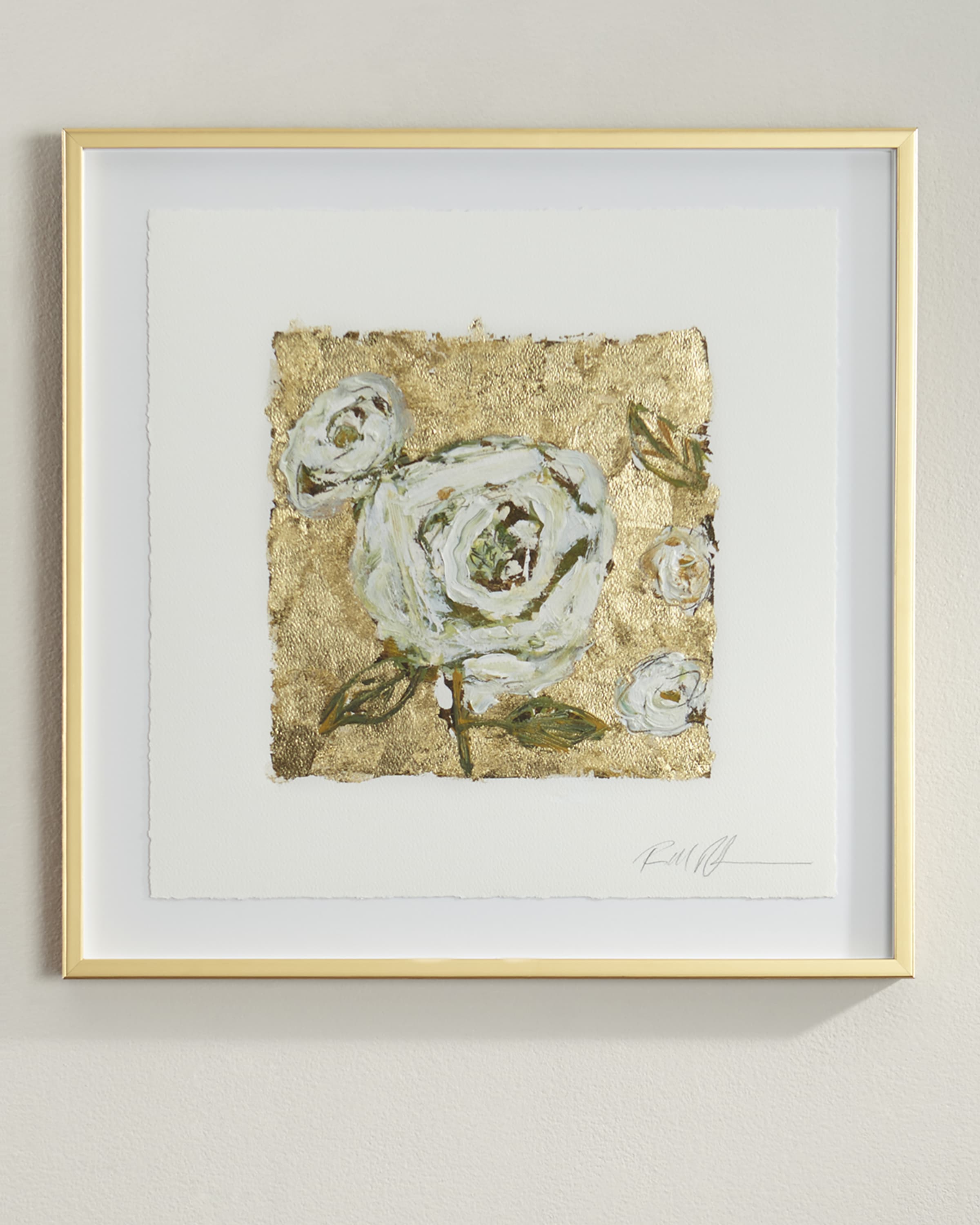 RFA Fine Art "Gold and Roses" Giclee on Paper Wall Art