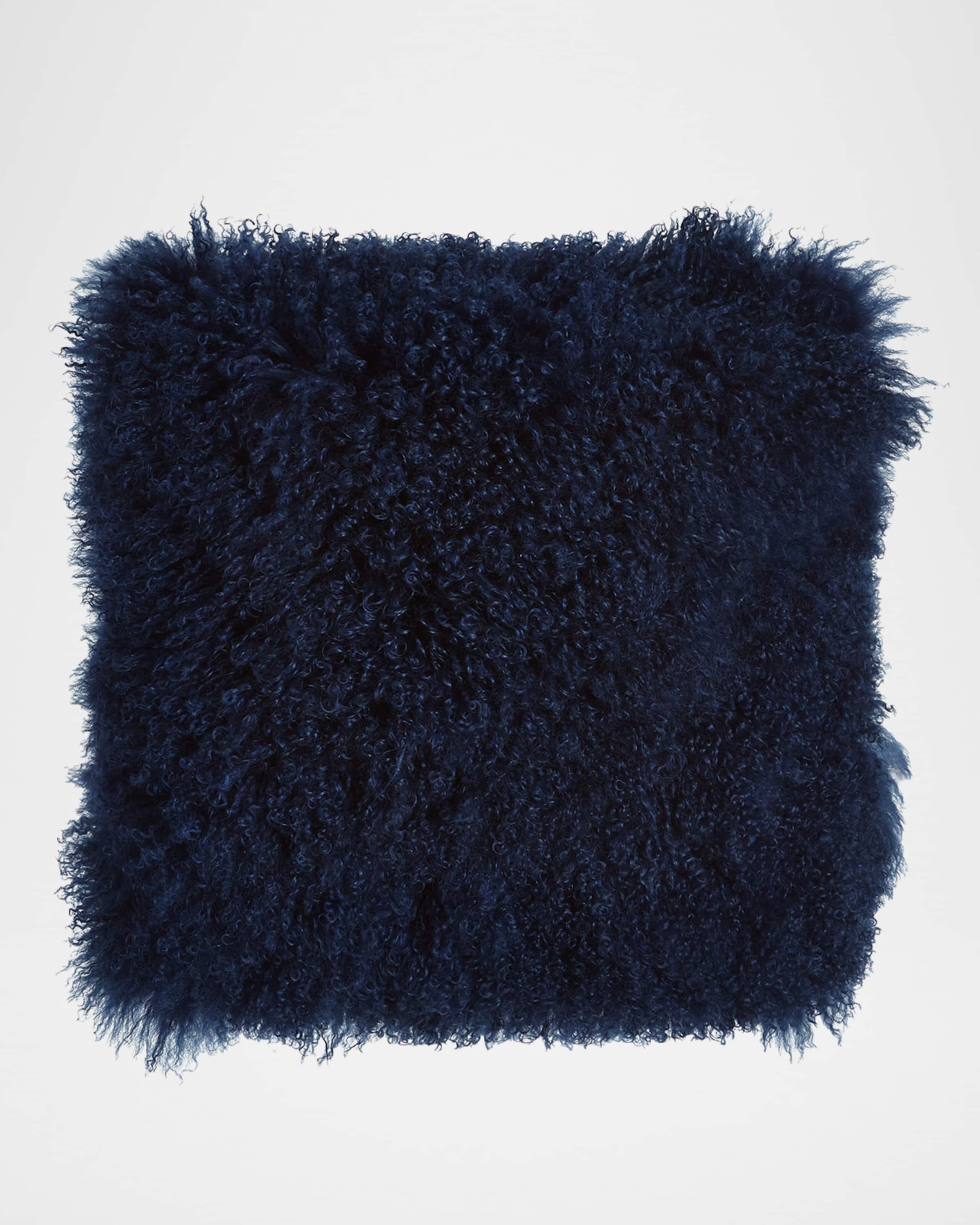 Massoud Indigo Tibetan Lamb Pillow