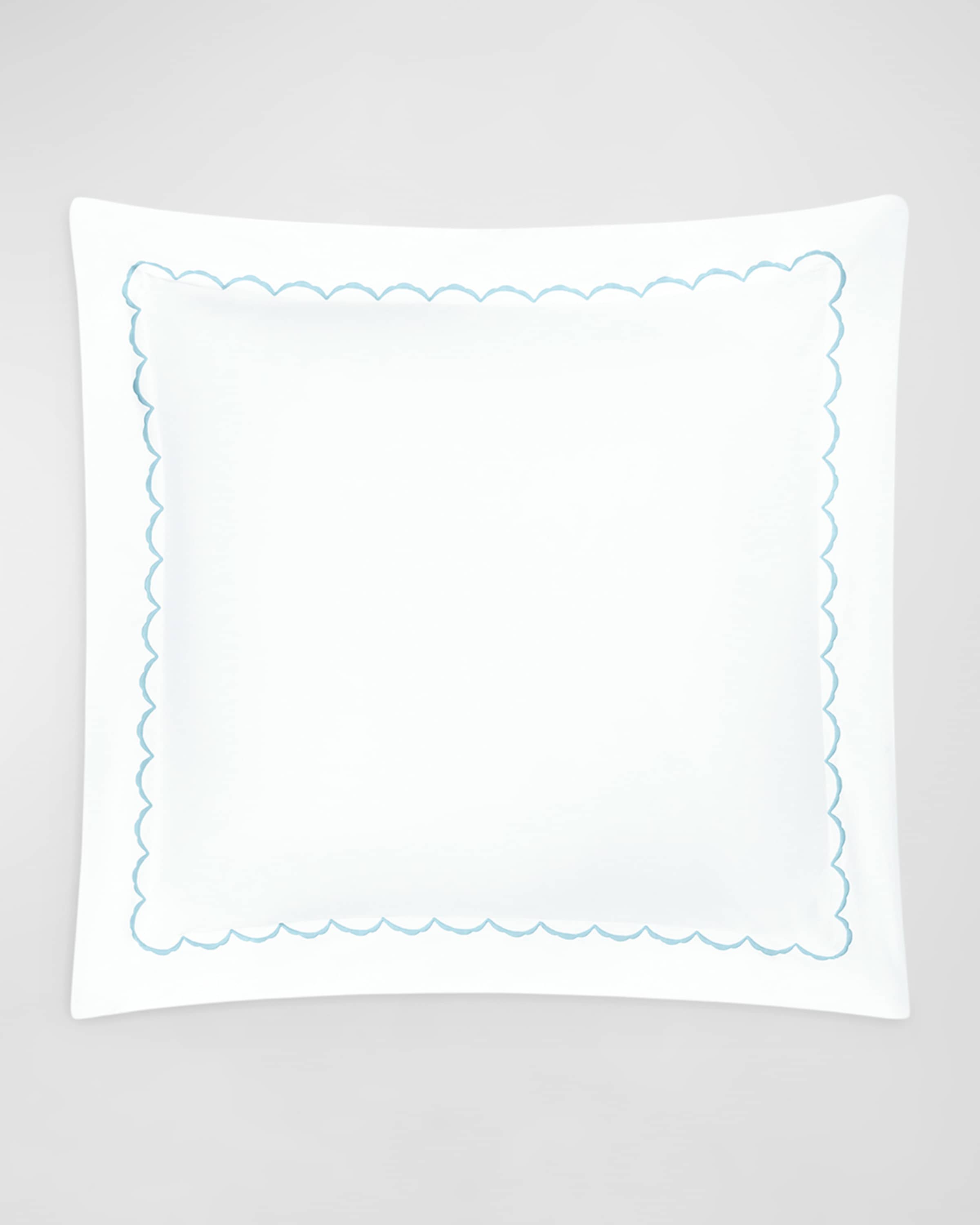 Matouk European Scallops Embroidered Sham