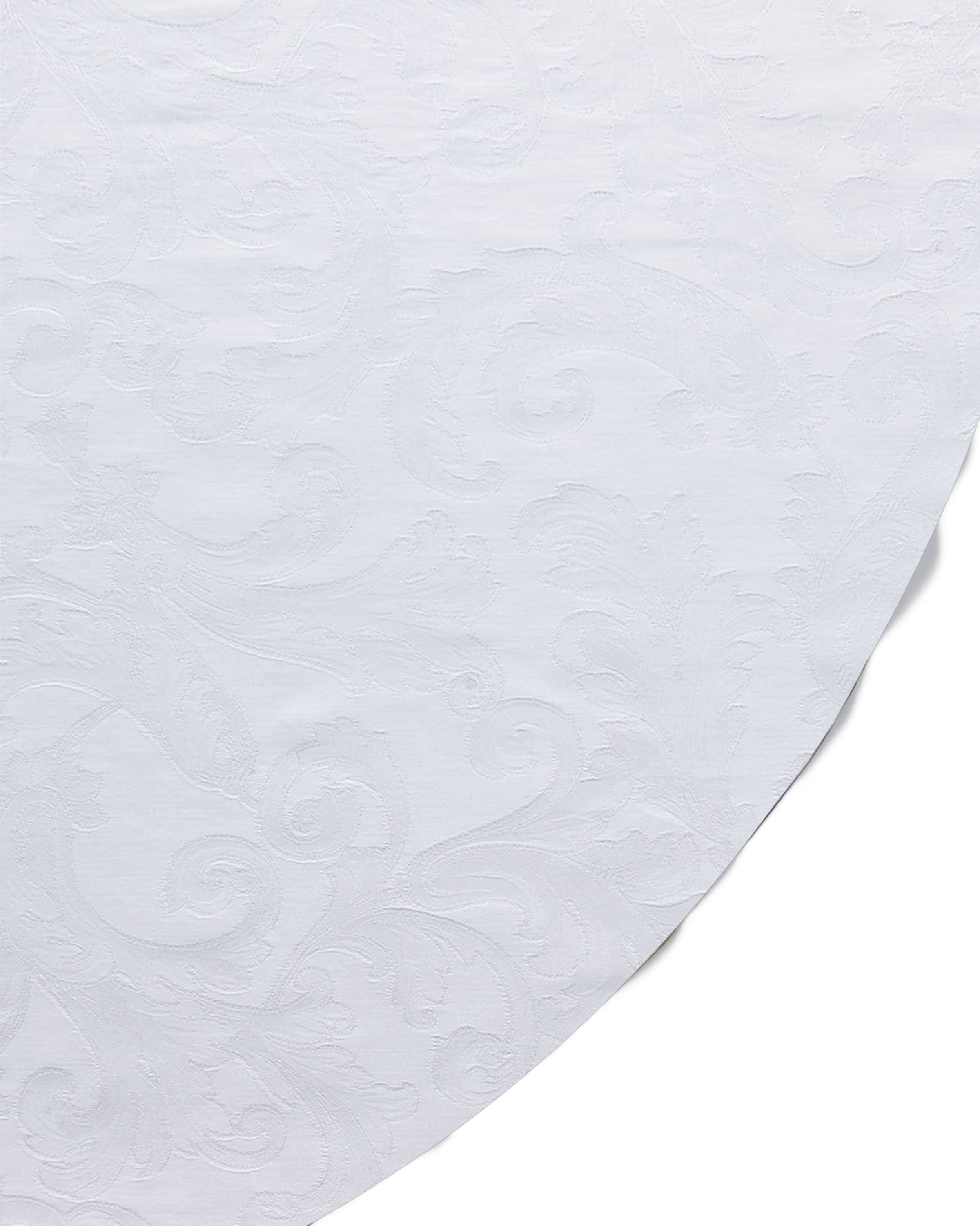 Sferra Acanthus Jacquard Round Tablecloth, 90"Dia