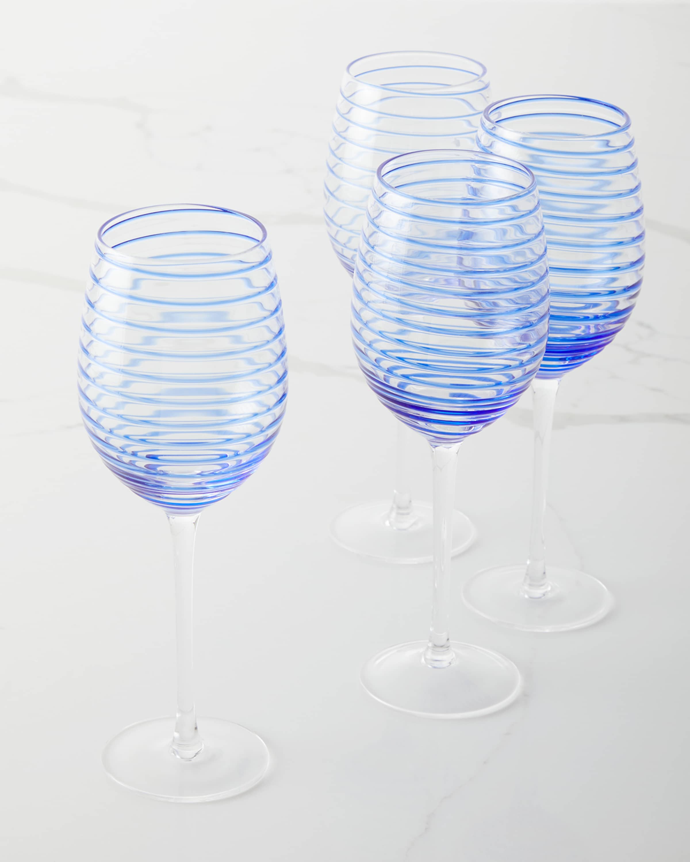 Neiman Marcus Spiral Wine Glasses, Set of 4