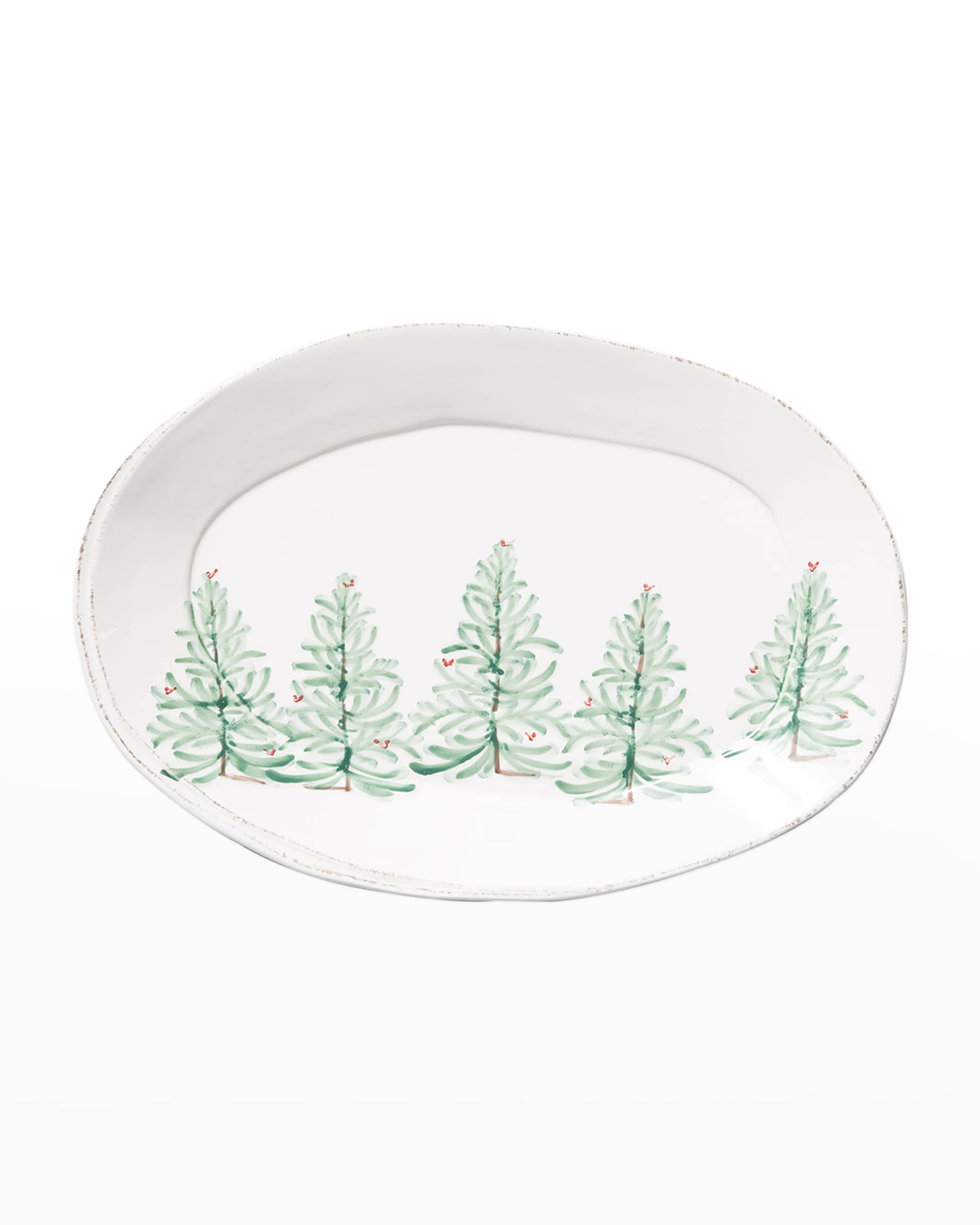 Vietri Lastra Holiday Oval Platter