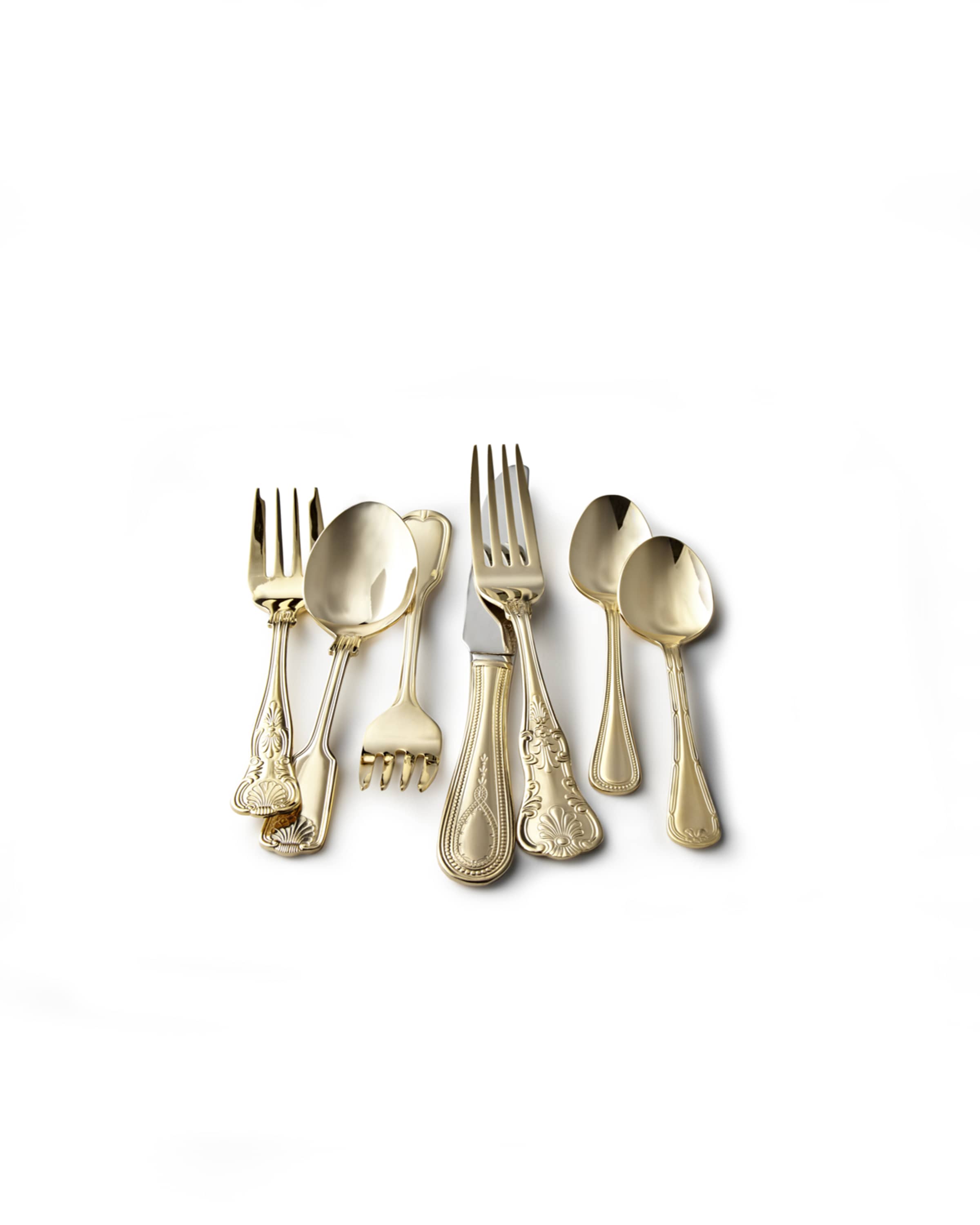 Towle Silversmiths 90-Piece Gold-Plated Hotel Flatware Service