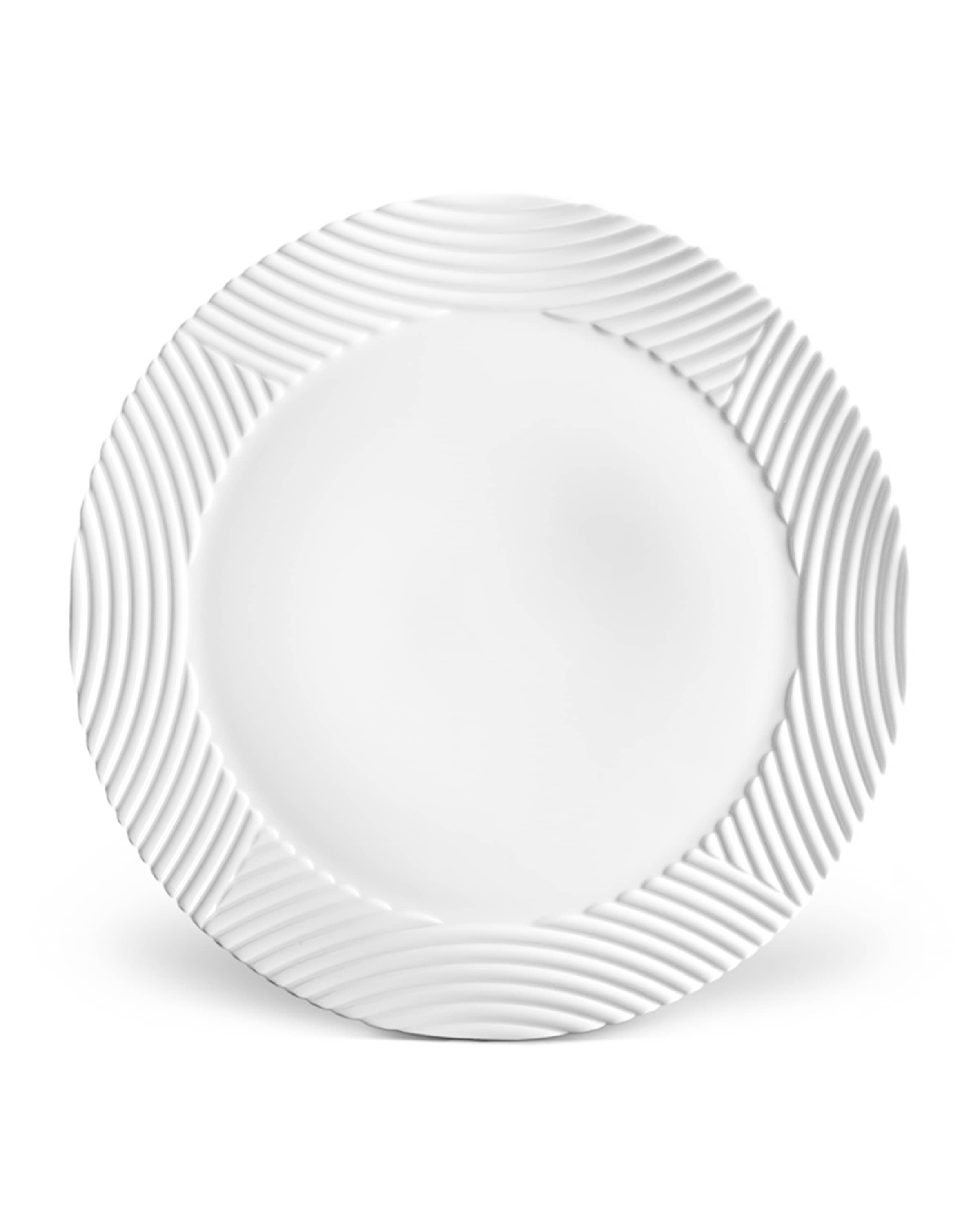 L'Objet Corde Wide-Rim Charger, White