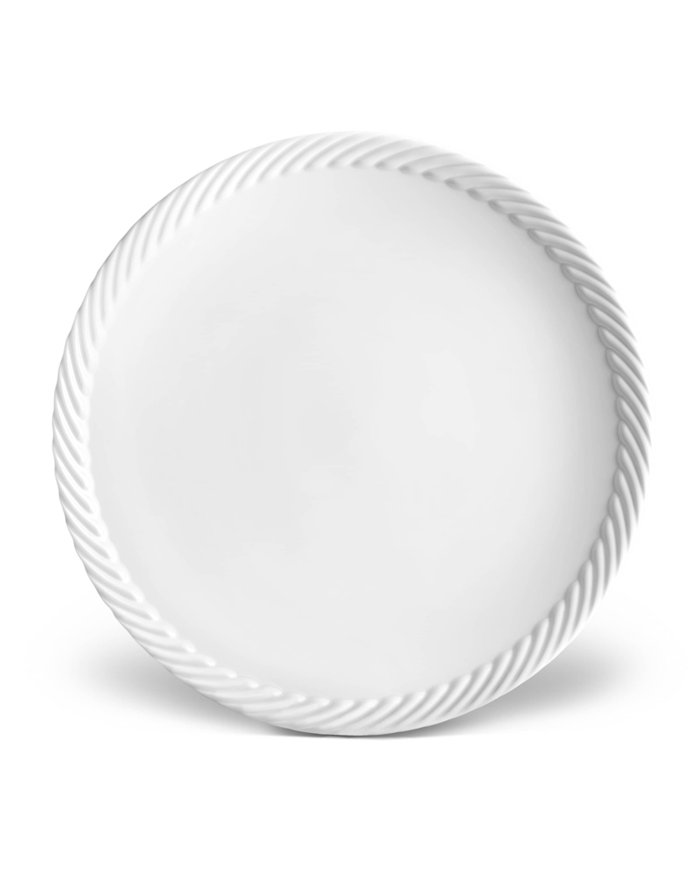 L'Objet Corde Dinner Plate, White