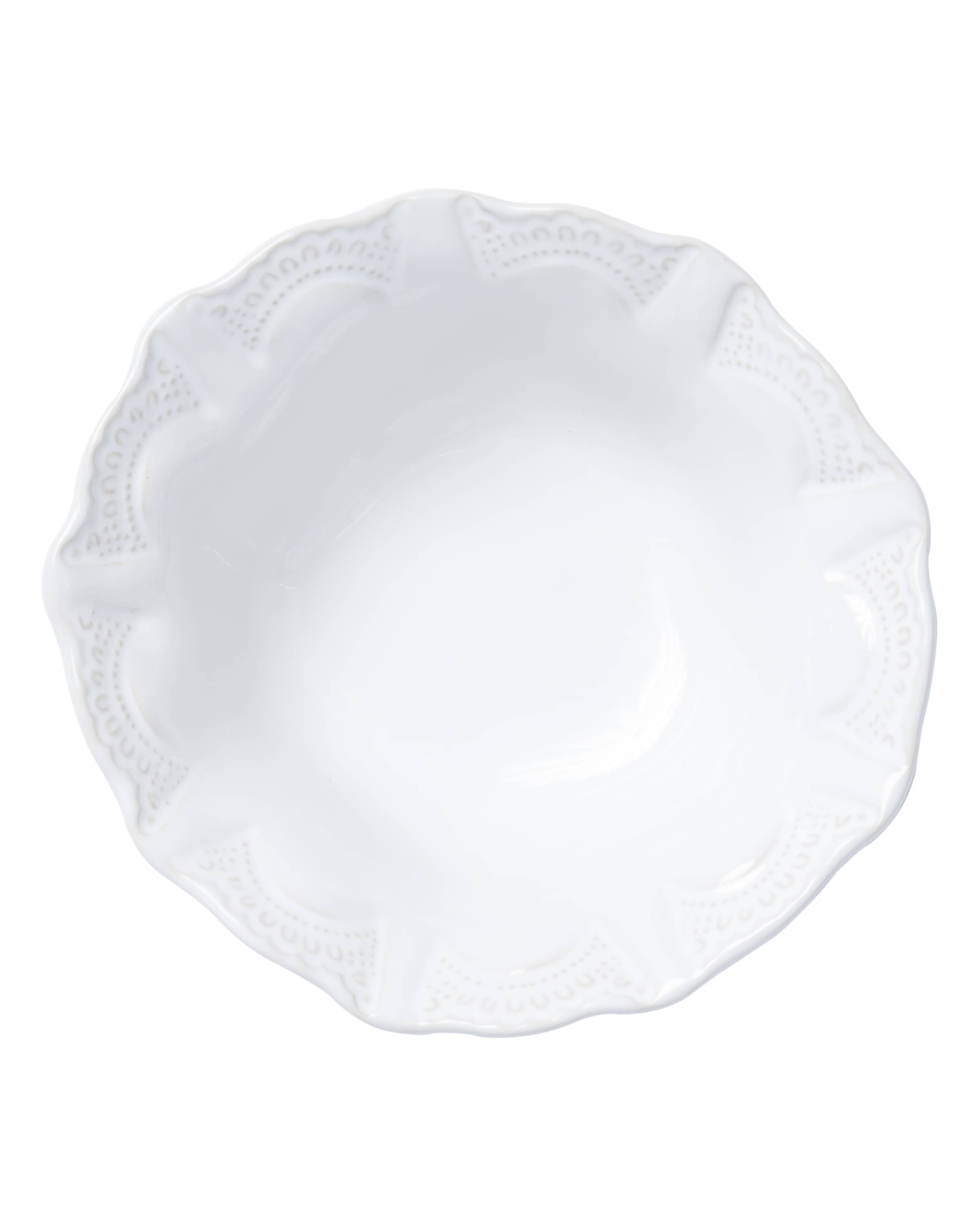 Vietri Incanto Stone Lace Cereal Bowl, White