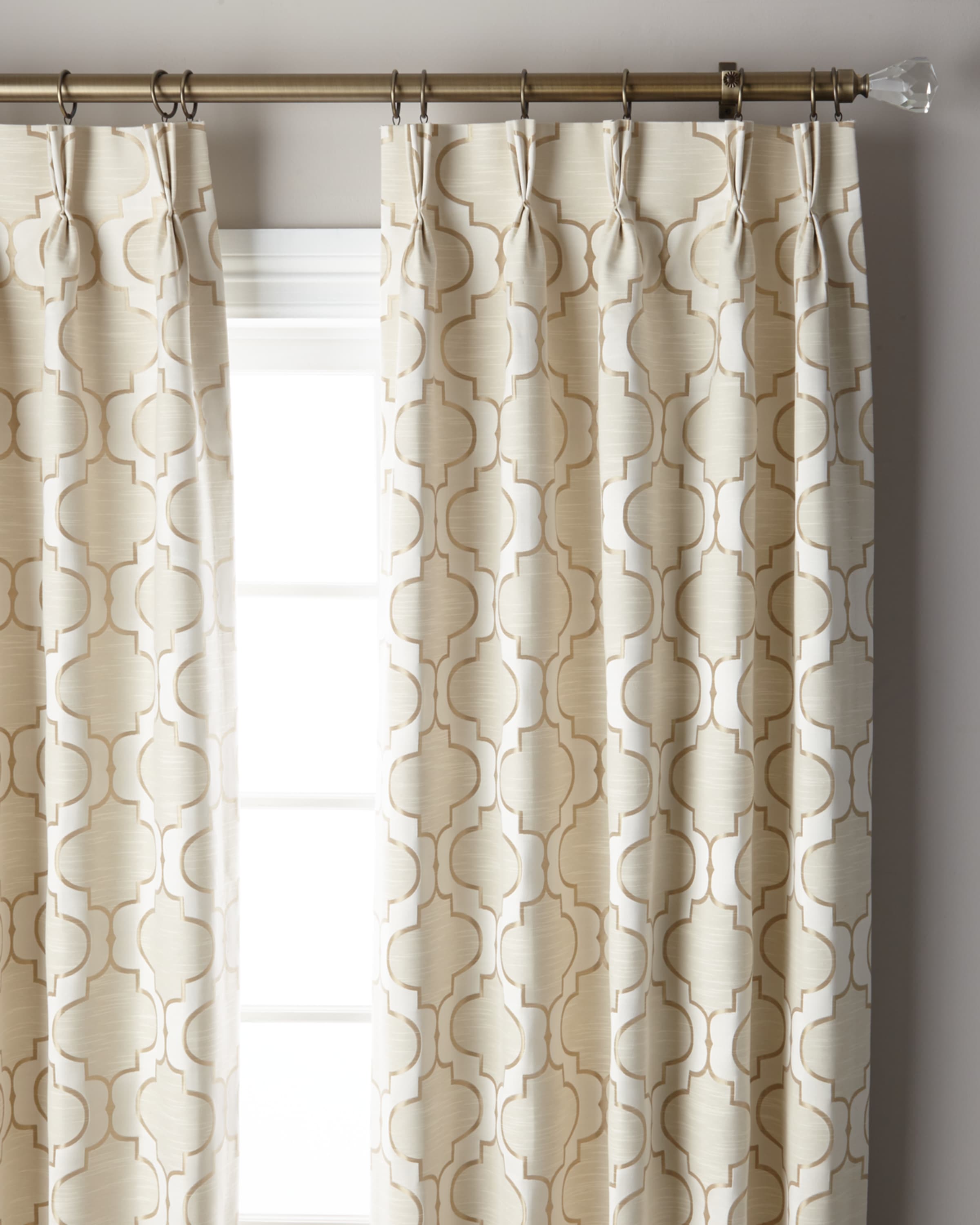 Misti Thomas Modern Luxuries Pearl 3-Fold Pinch Pleat Curtain Panel, 132"