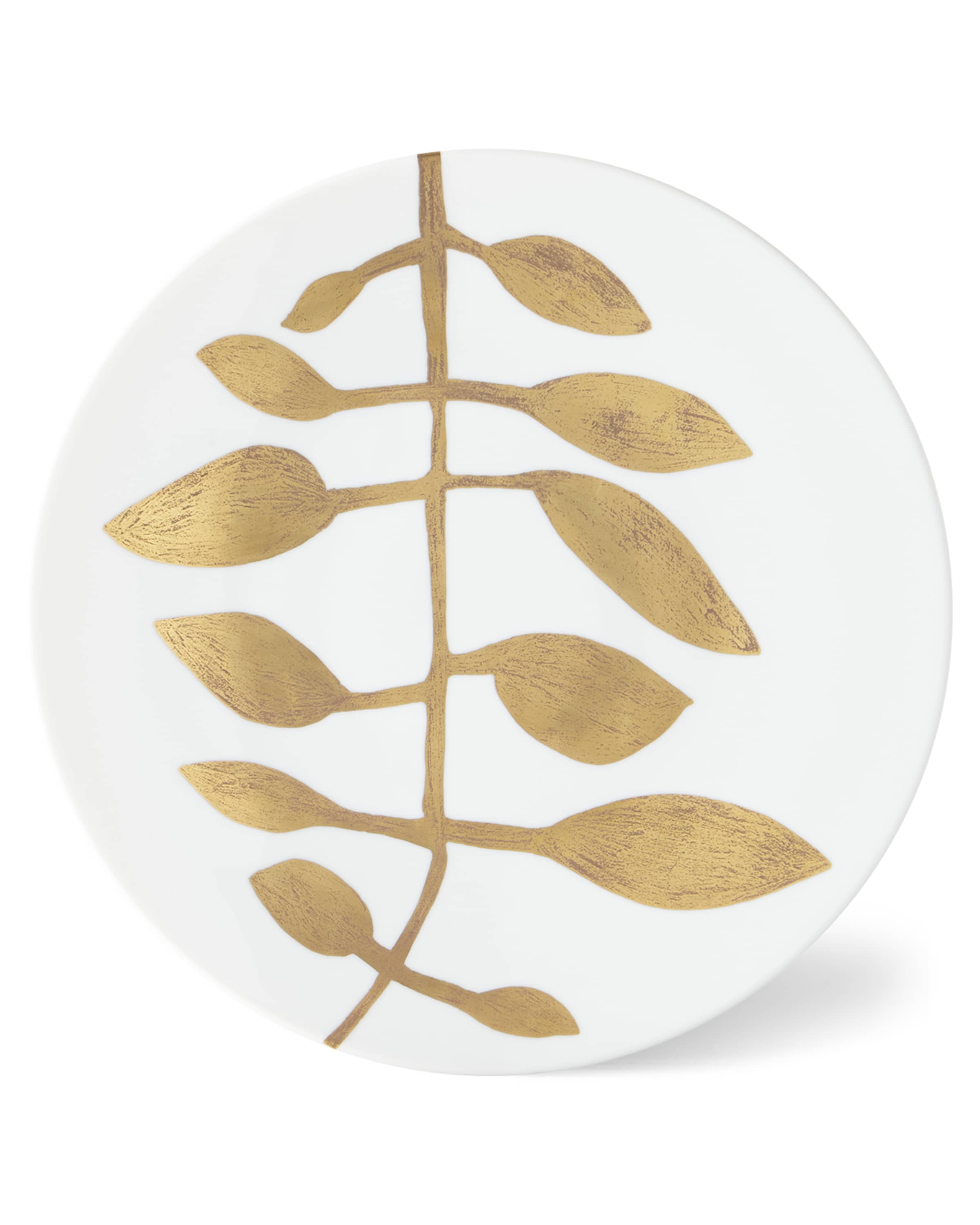 Haviland & Parlon Daphne White Gold-Leaf Buffet Plate