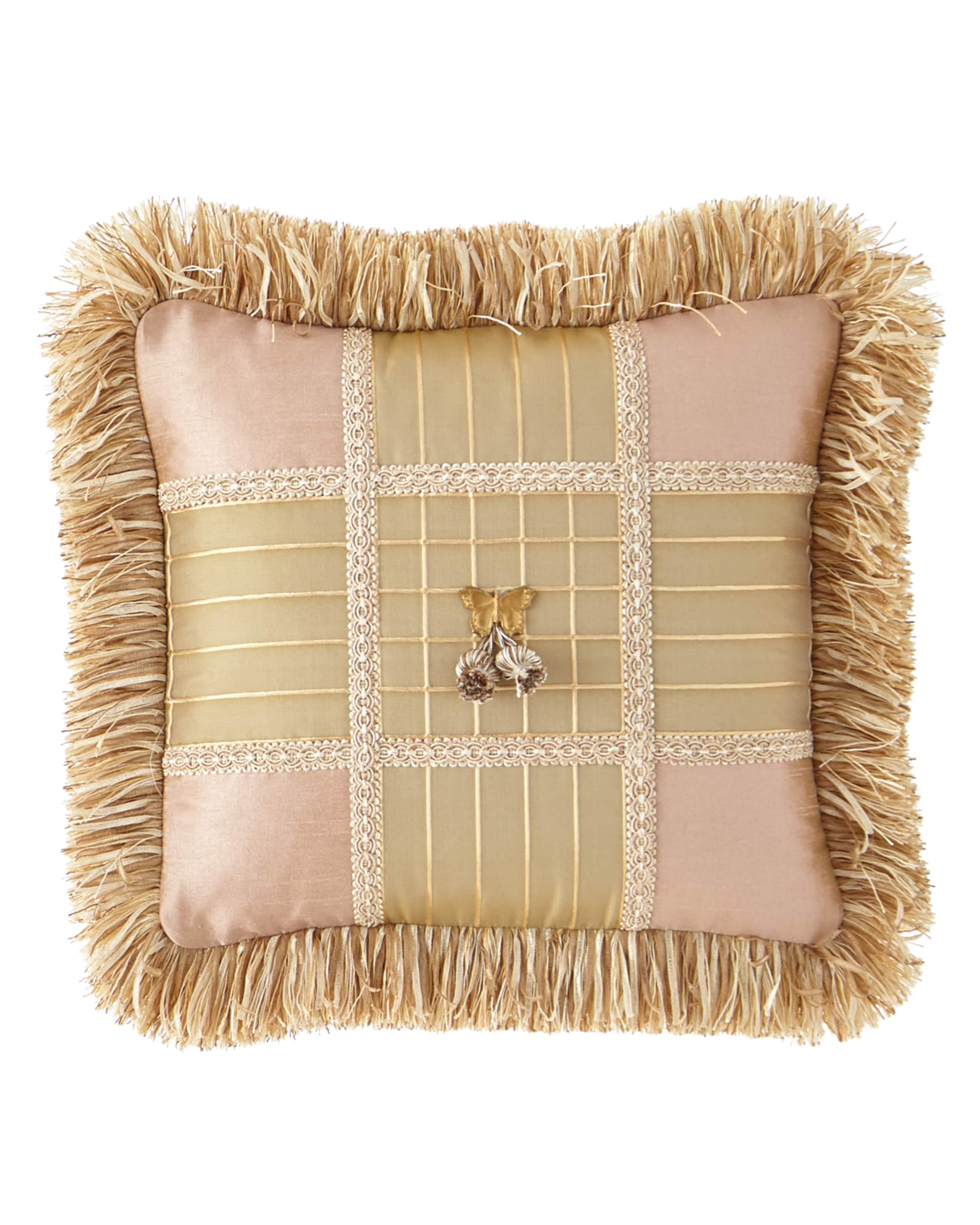 Sweet Dreams Delilah Square Pillow with Butterfly Center