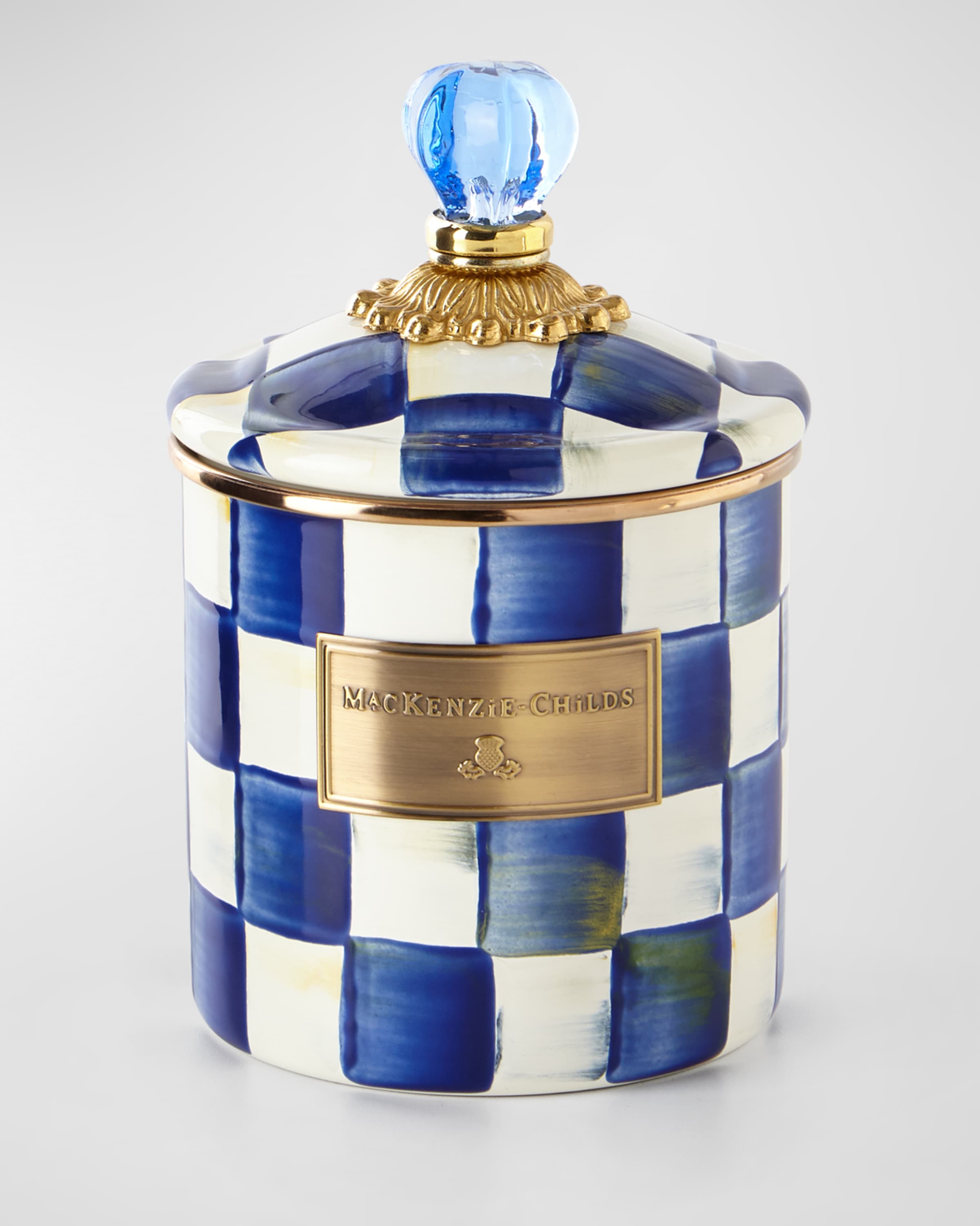 MacKenzie-Childs Royal Check Small Canister