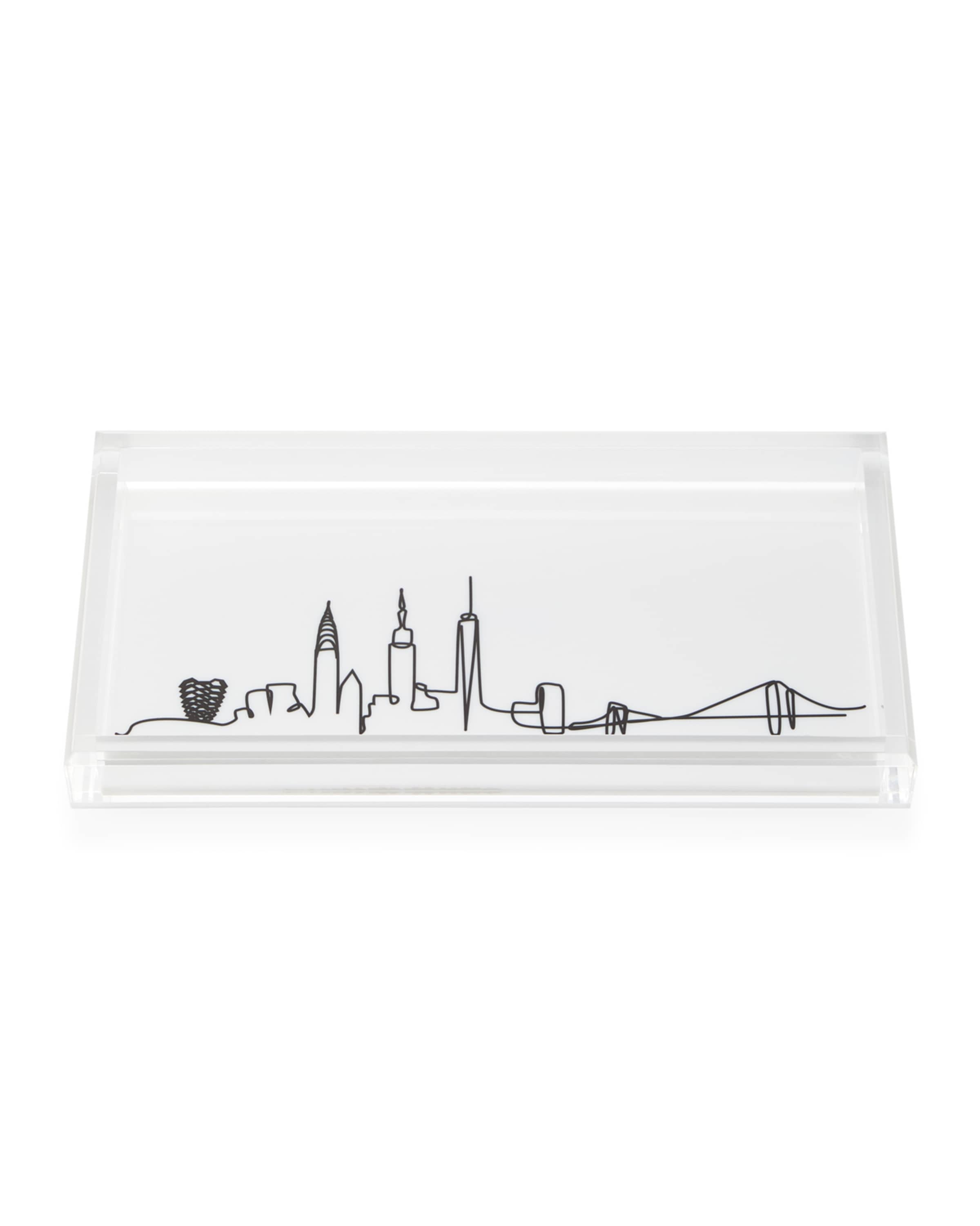JR William Line Drawing Skyline Small Tray and Matching Items