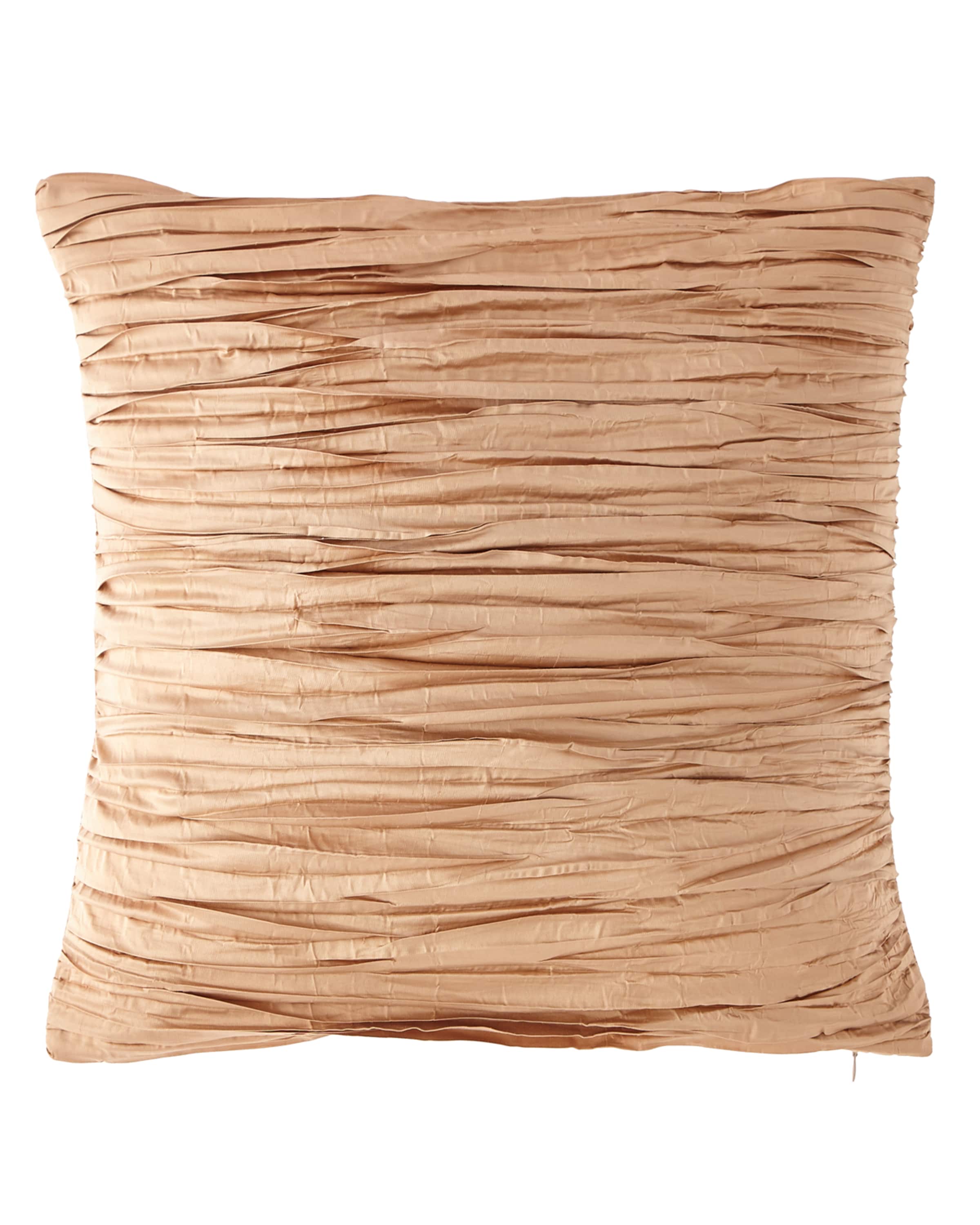 Austin Horn Collection Pleated Silk Pillow