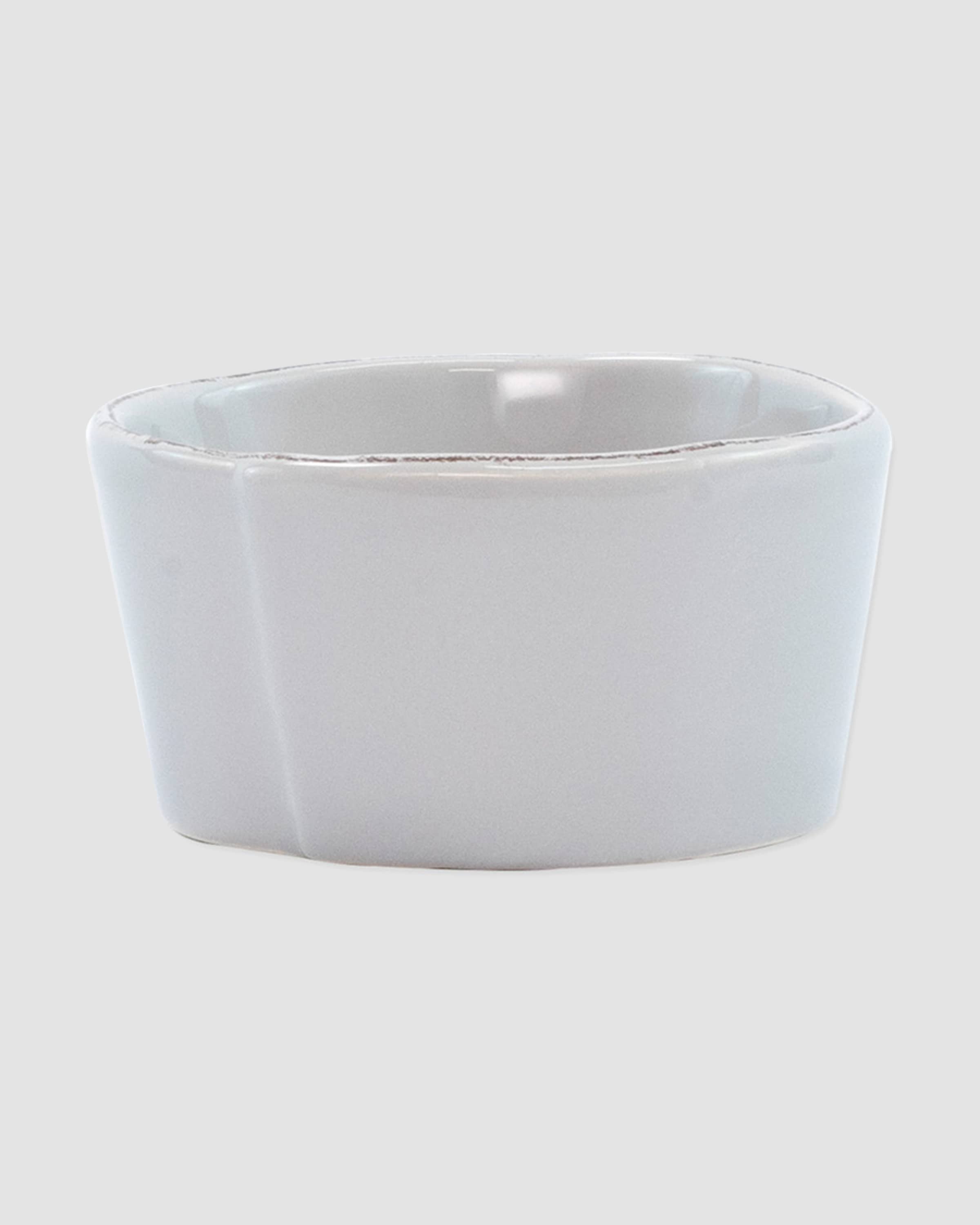 Vietri Lastra Condiment Bowl, Light Gray