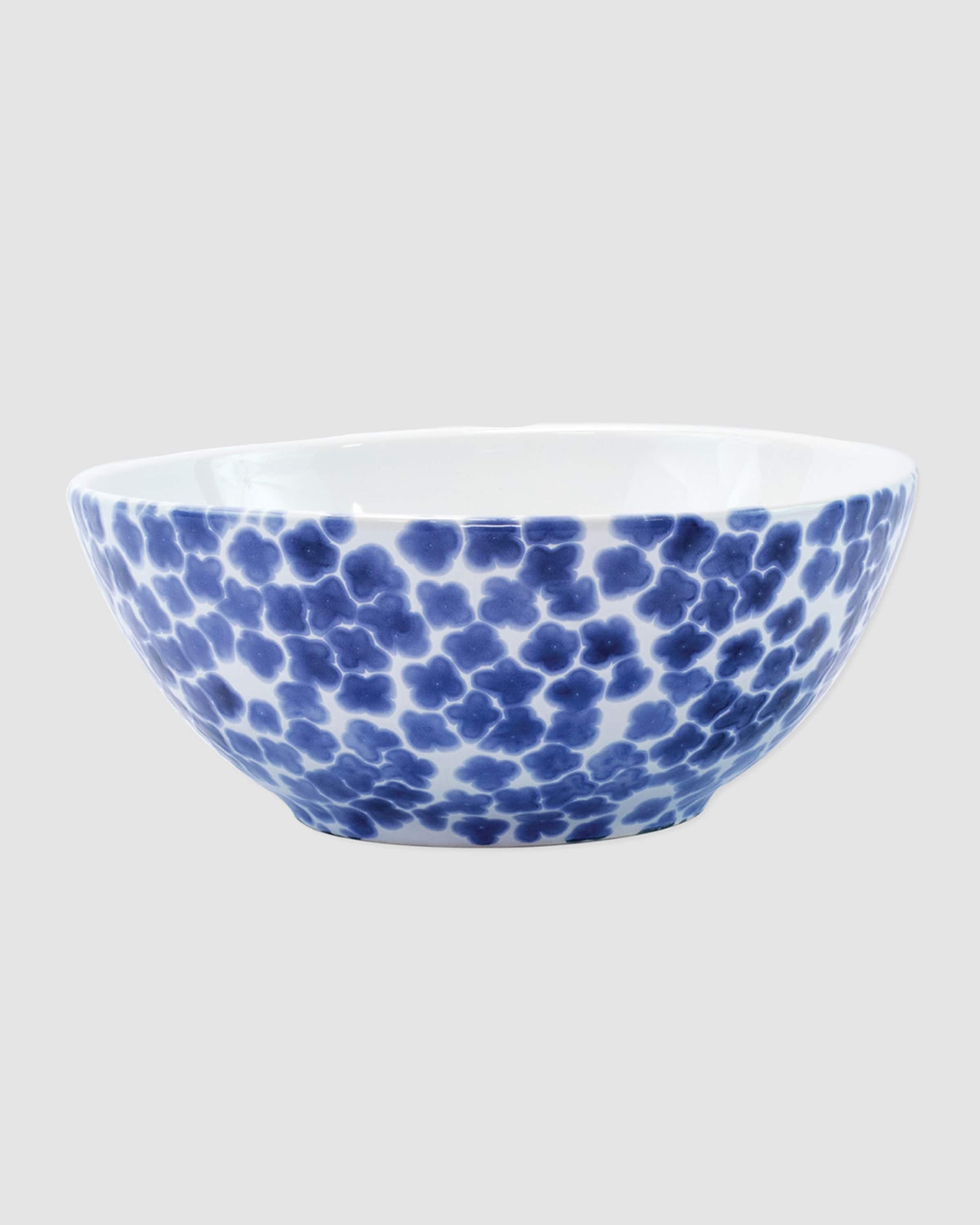 Vietri Santorini Flower Small Serving Bowl