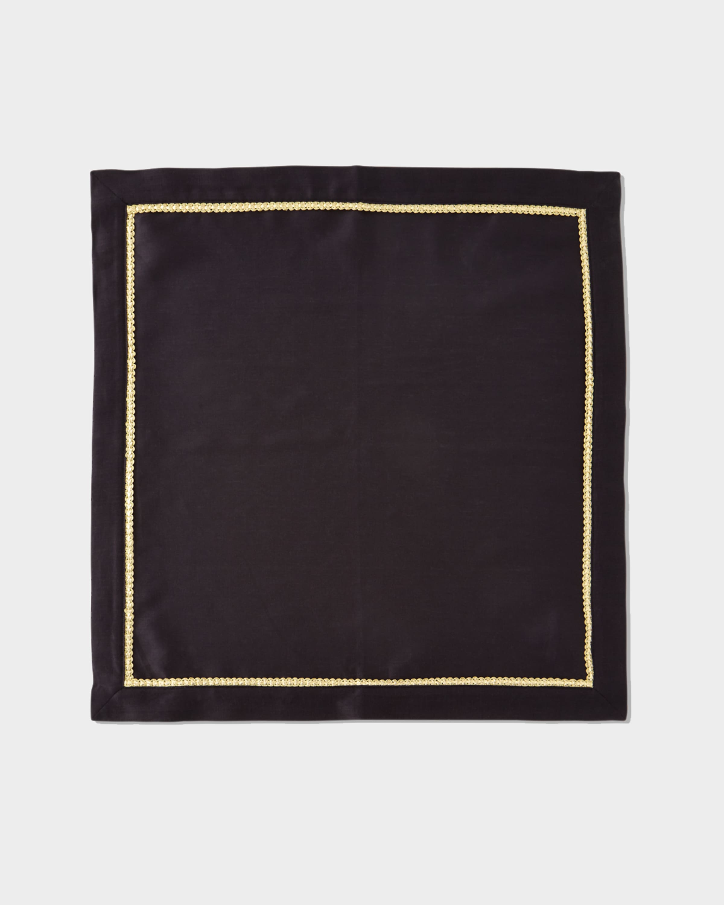 Nomi K Gold Braided Trim Napkin