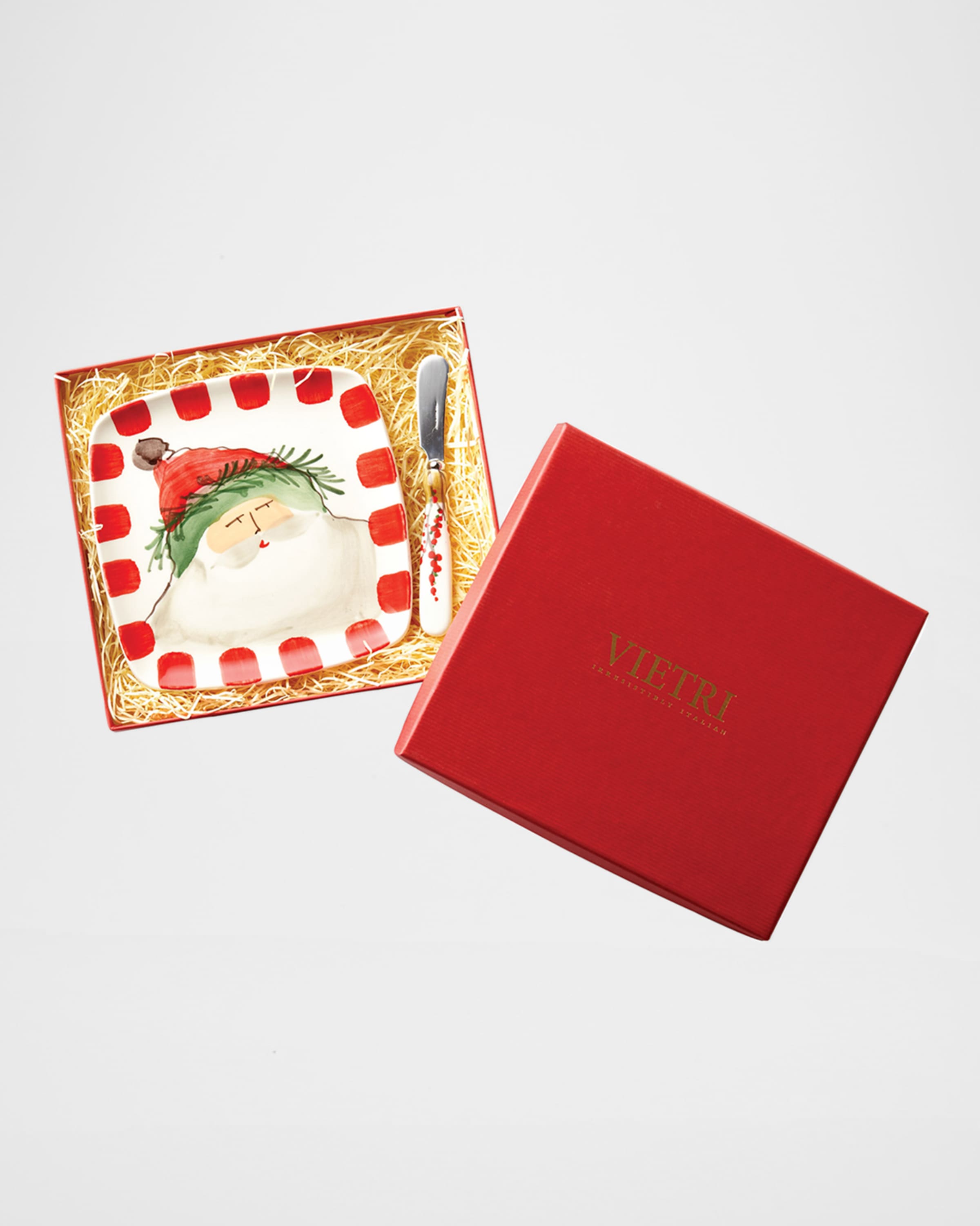 Vietri Old St. Nick Square Plate with Spreader